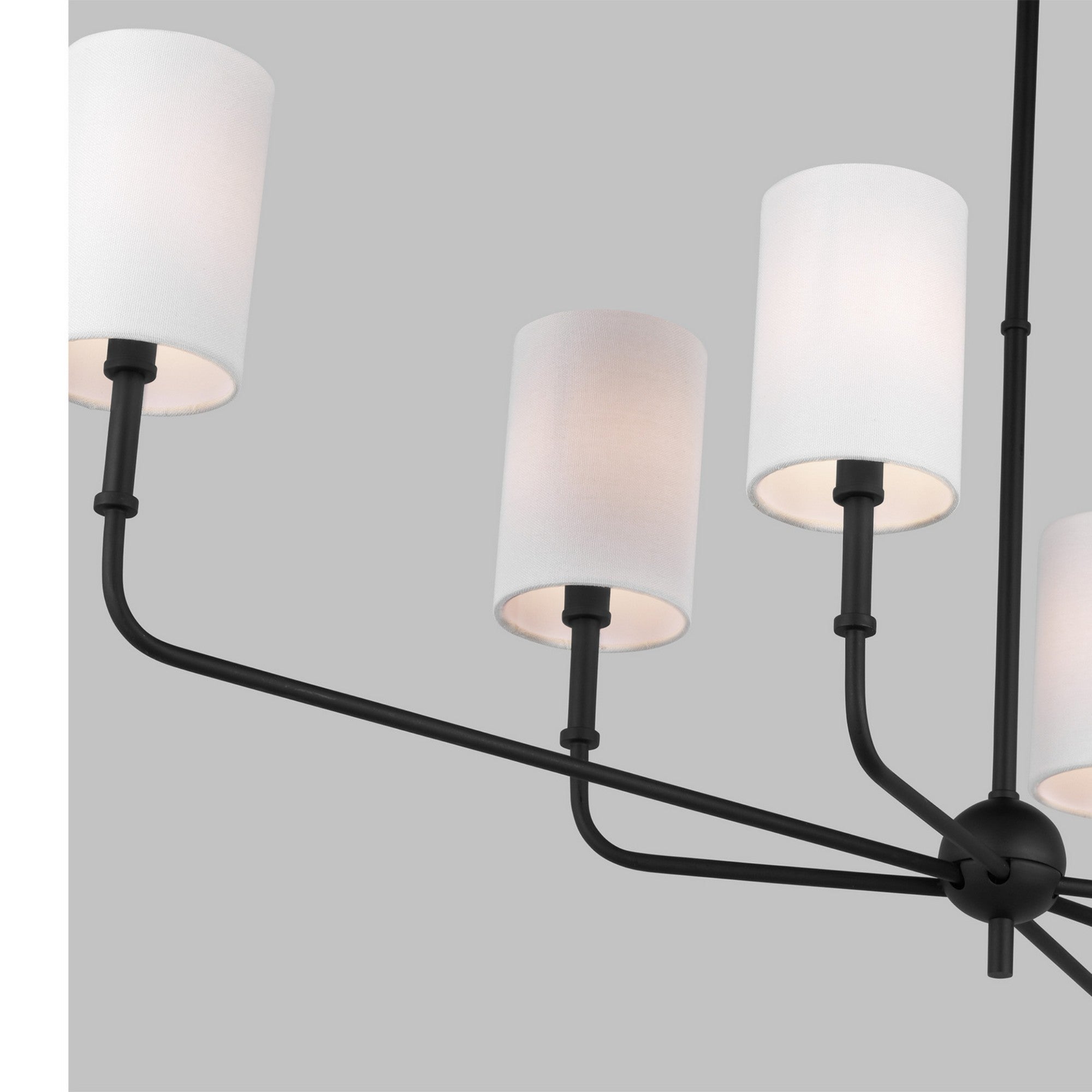 Foxdale 44" 6-Light LED Linear Chandeier, Midnight Black Finish - Bees Lighting