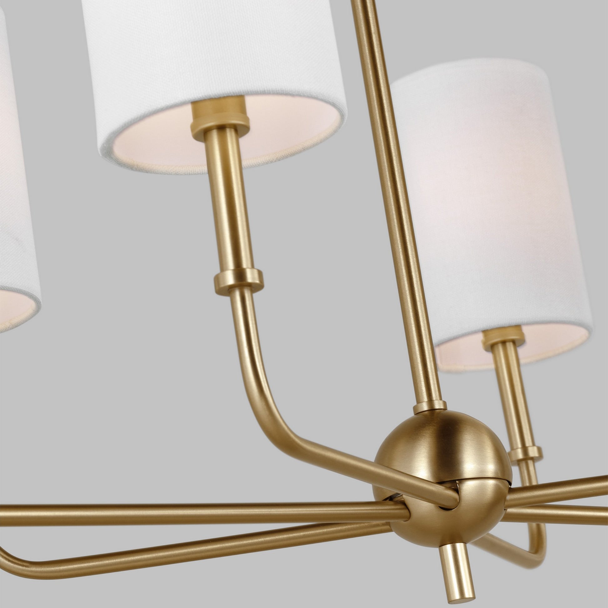 Foxdale 44" 6-Light LED Linear Chandeier, Satin Brass Finish - Bees Lighting