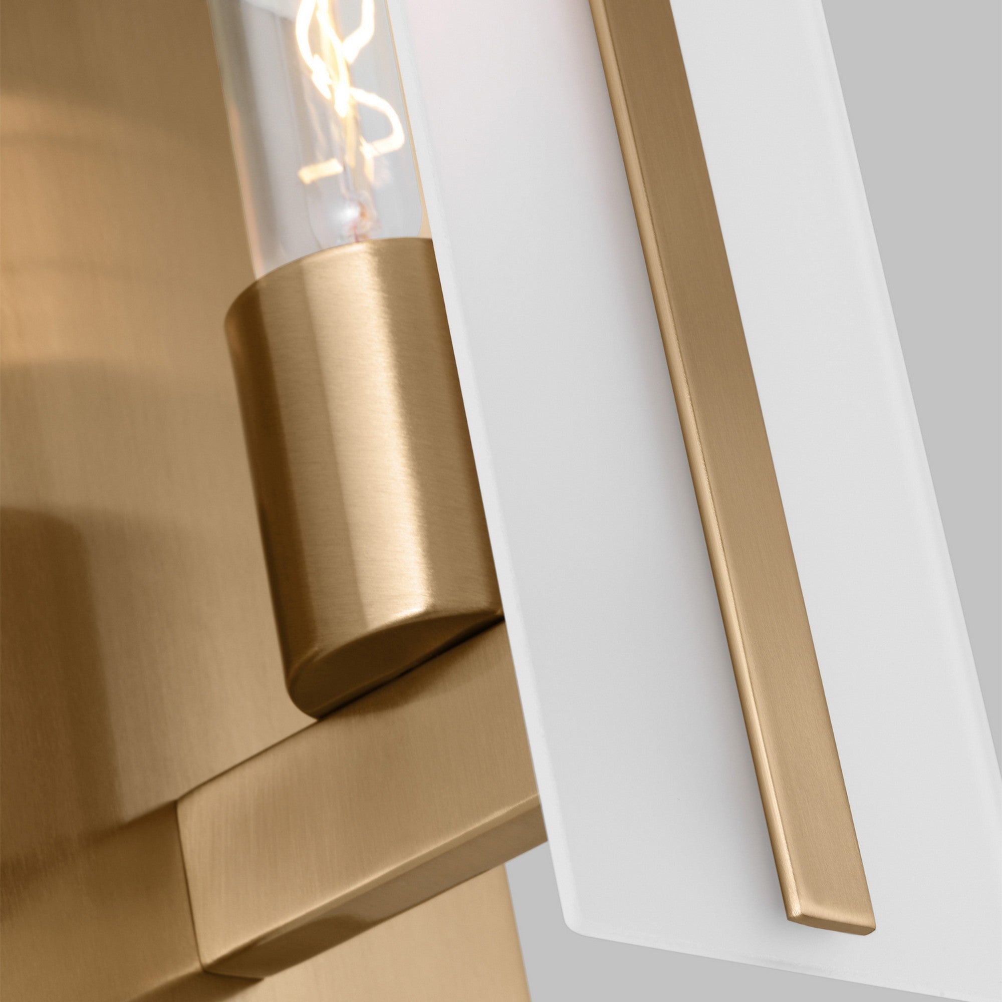 Dex 10" Bath Sconce, Satin Brass Finish - Bees Lighting