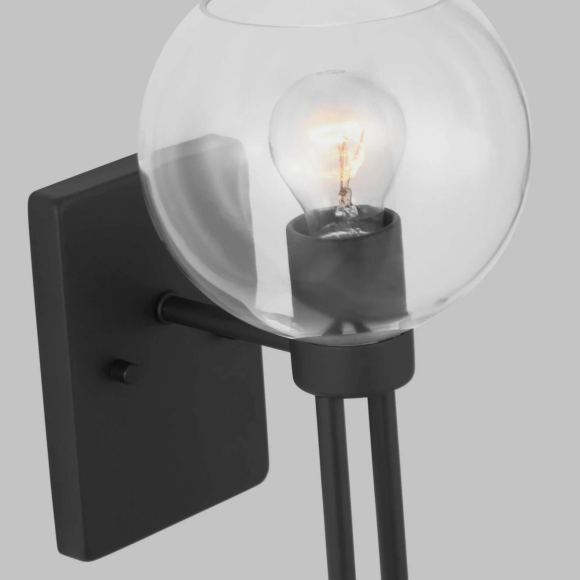 Codyn 14" Bath Wall Sconce, Midnight Black Finish - Bees Lighting