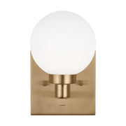 Clybourn 8" Bath Wall Sconce, Satin Brass Finish - Bees Lighting