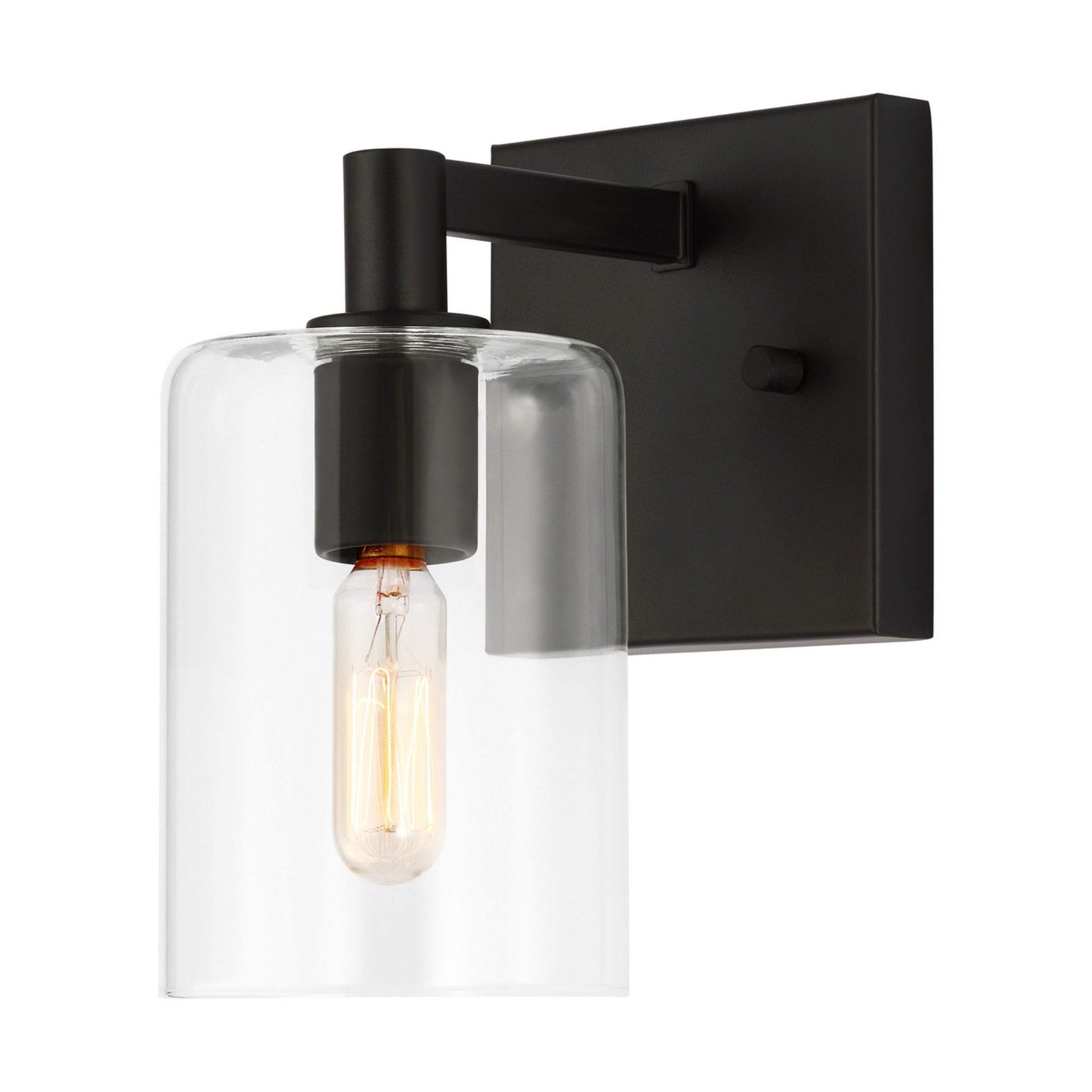 Fullton 8" Bath Sconce, Midnight Black Finish - Bees Lighting