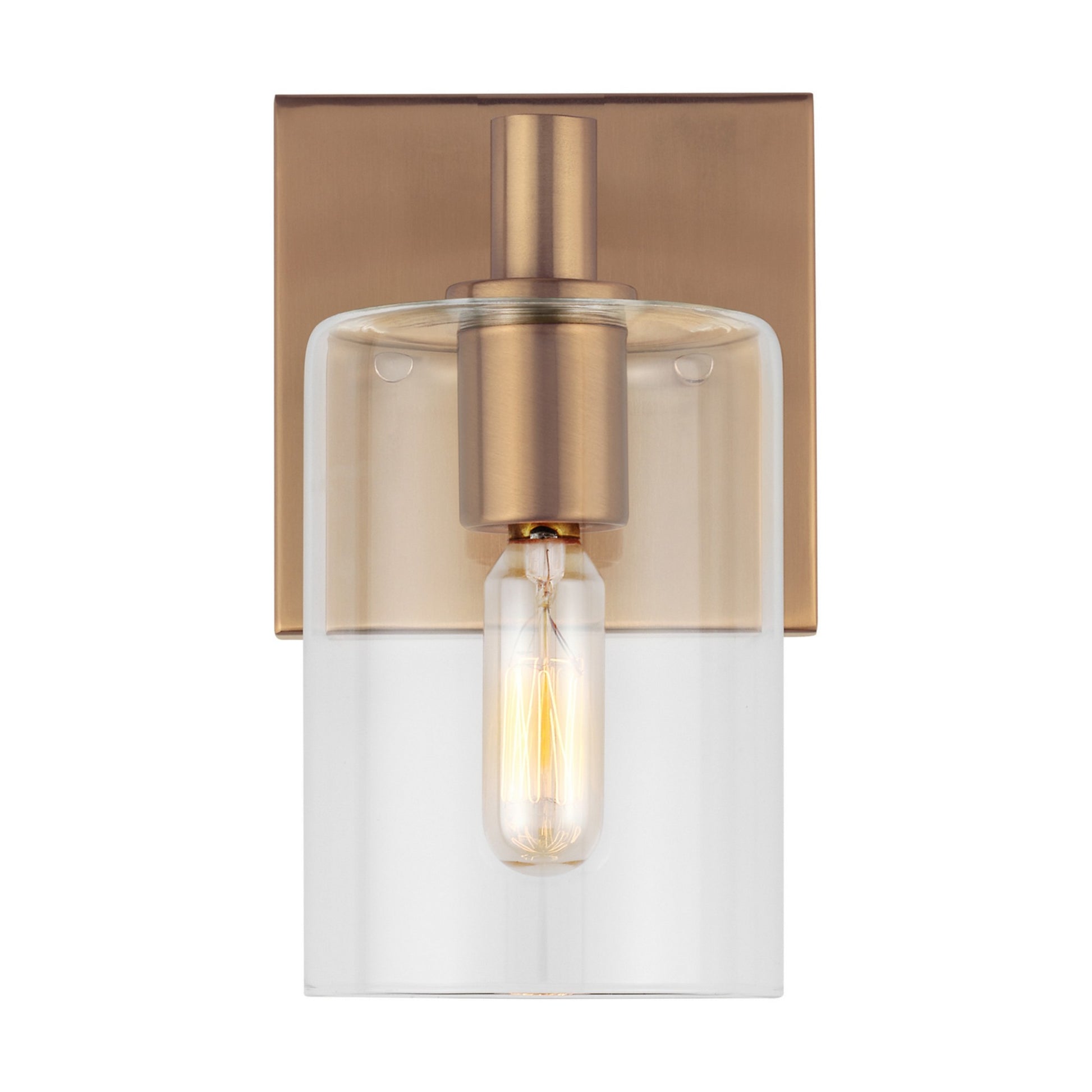 Fullton 8" Bath Sconce, Satin Brass Finish - Bees Lighting