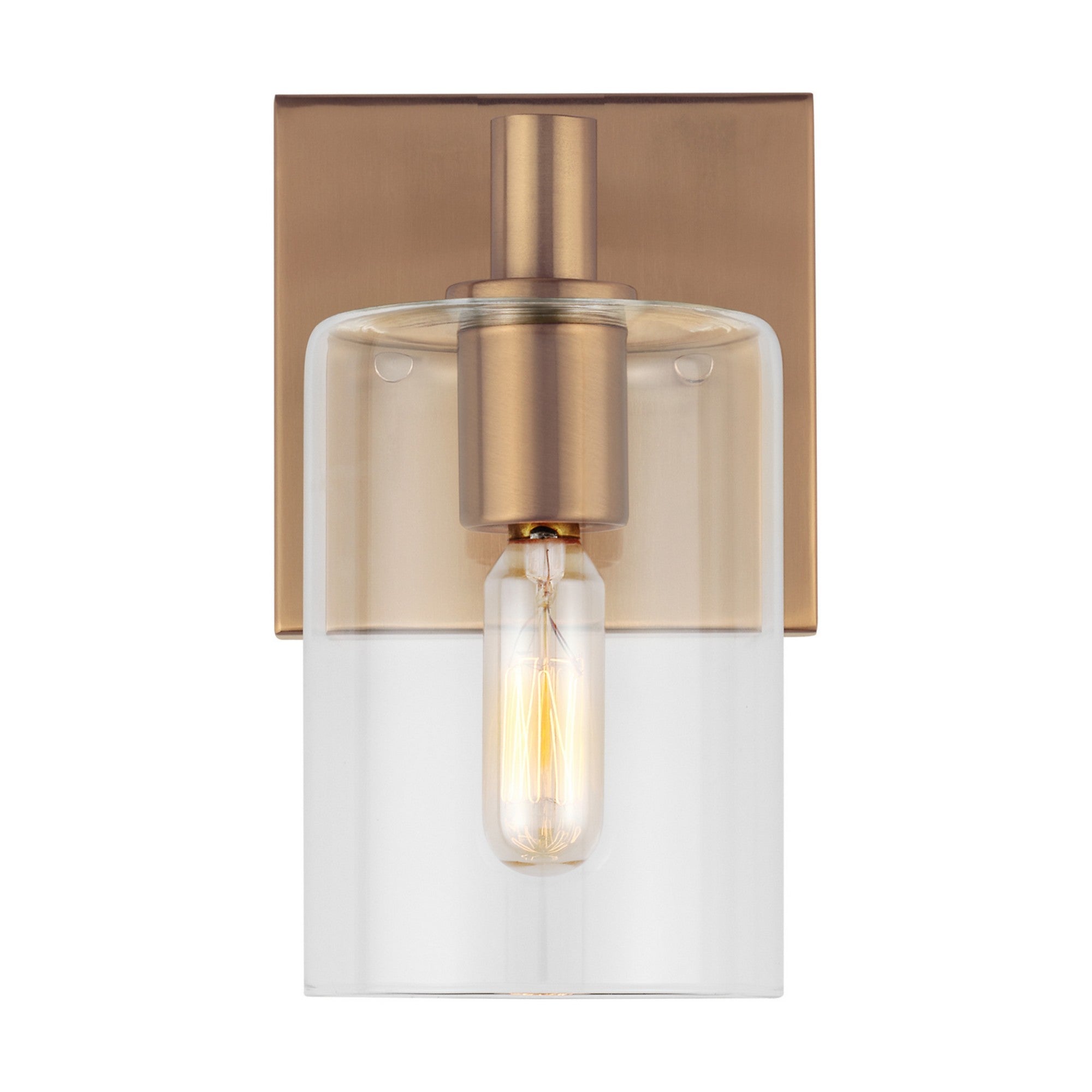 Fullton 8" Bath Sconce, Satin Brass Finish - Bees Lighting