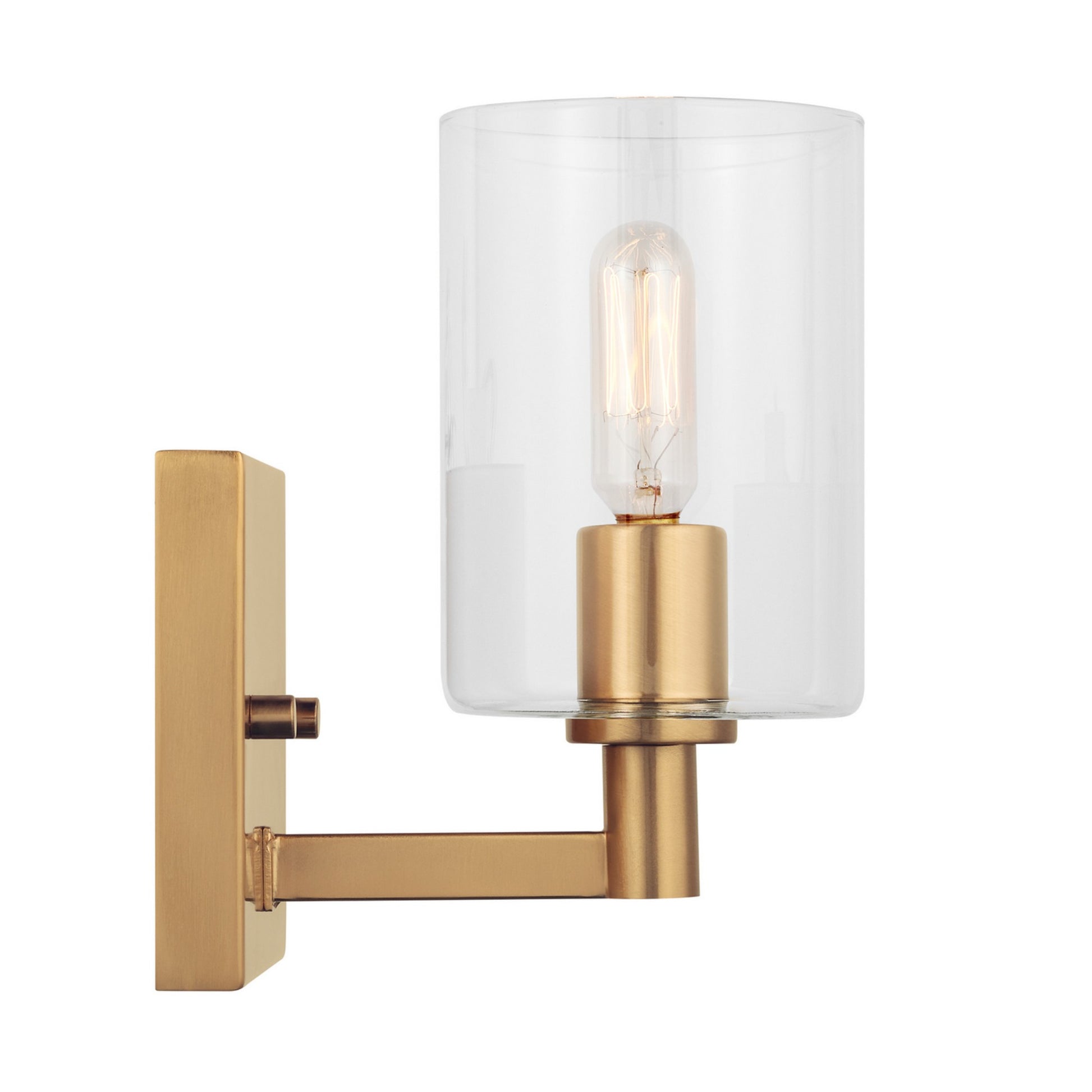 Fullton 8" Bath Sconce, Satin Brass Finish - Bees Lighting
