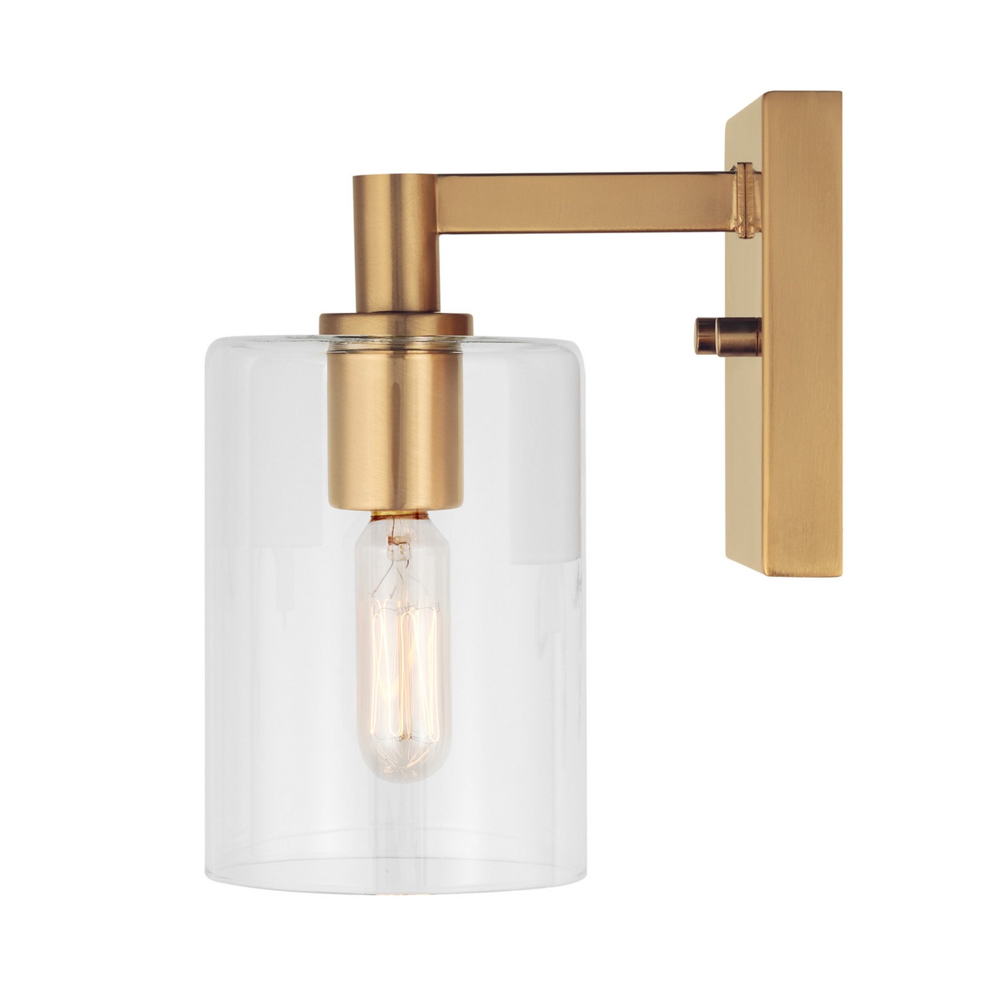 Fullton 8" Bath Sconce, Satin Brass Finish - Bees Lighting