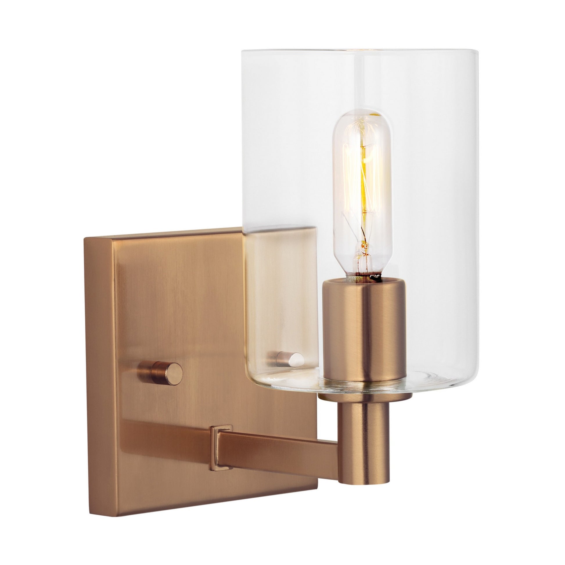Fullton 8" Bath Sconce, Satin Brass Finish - Bees Lighting
