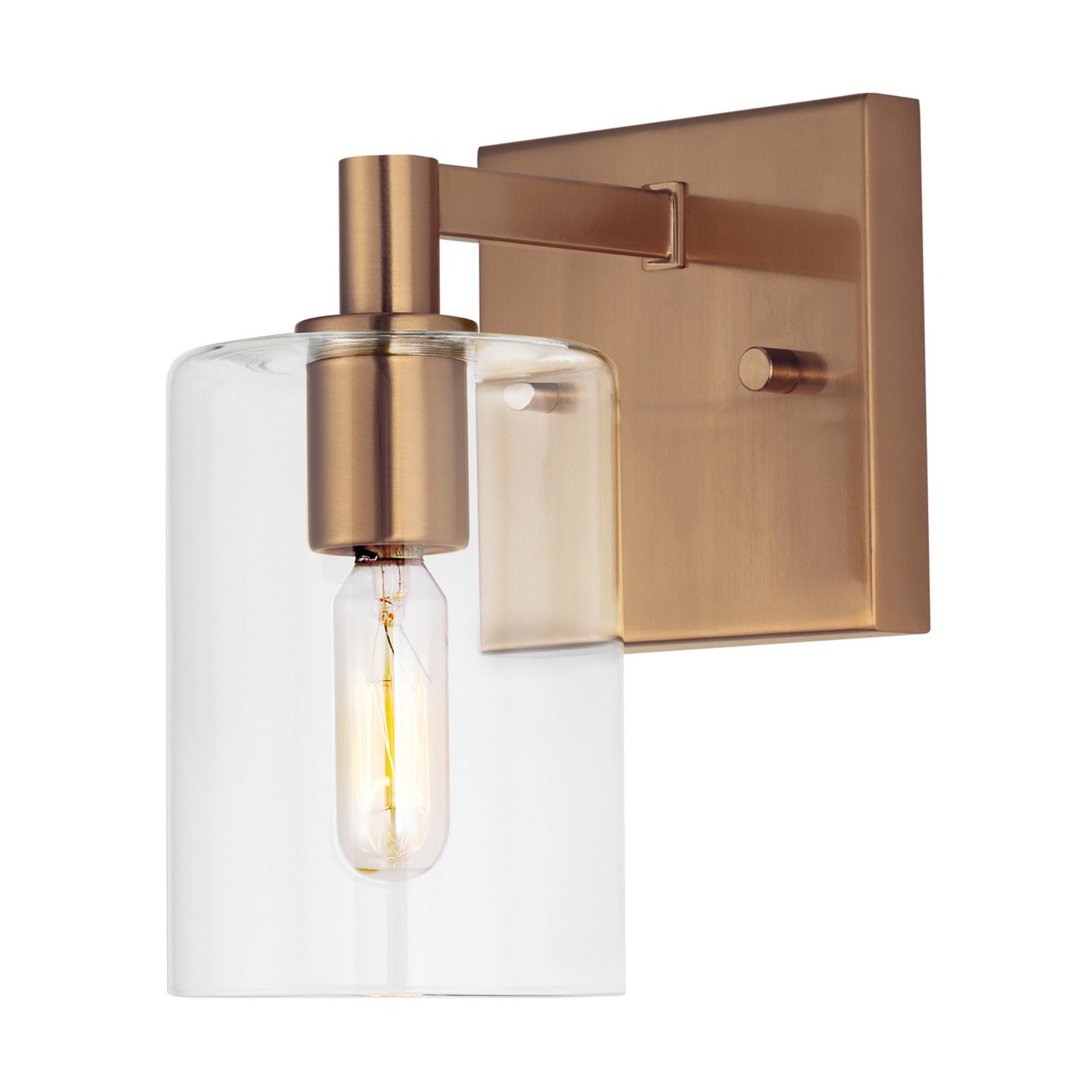 Fullton 8" Bath Sconce, Satin Brass Finish - Bees Lighting