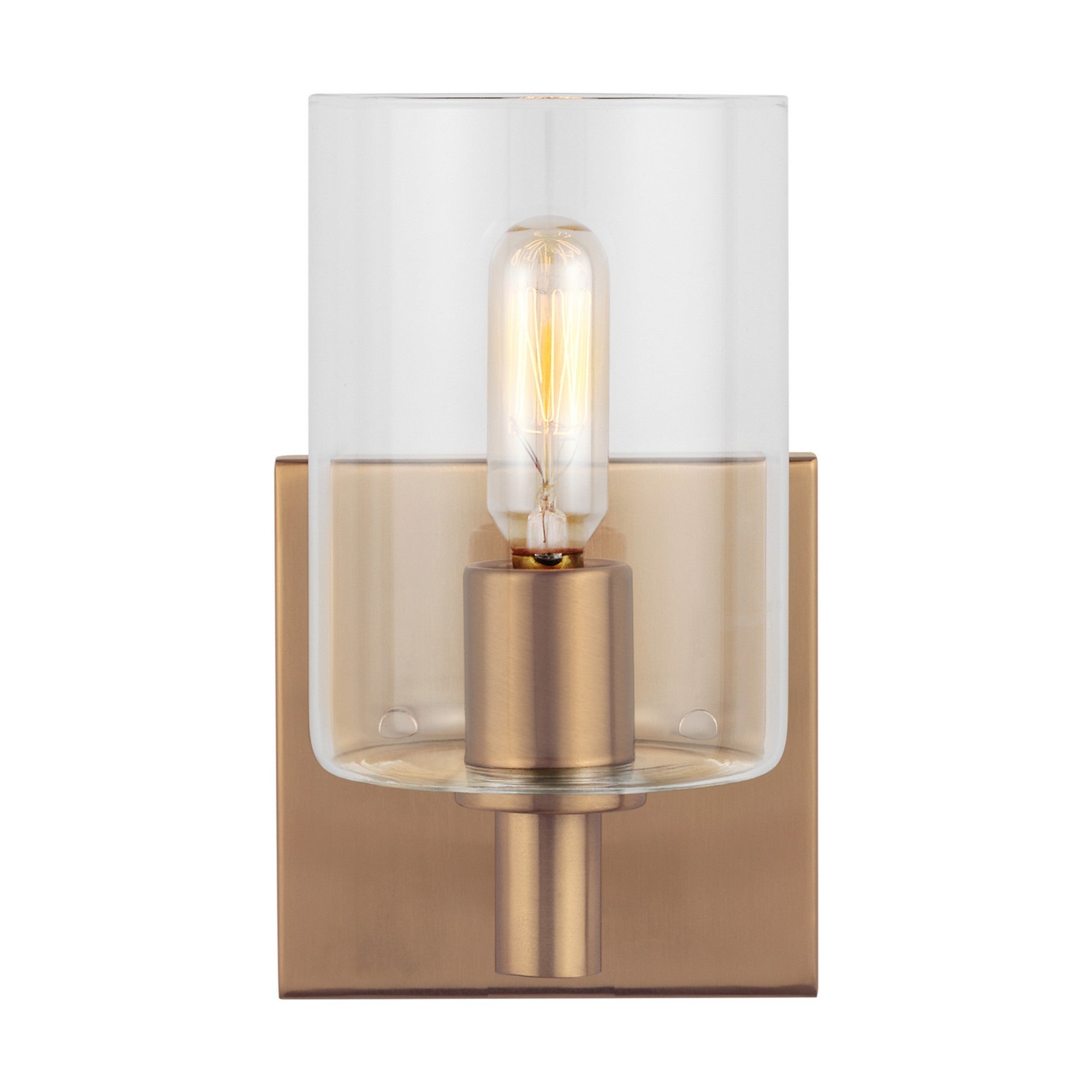 Fullton 8" Bath Sconce, Satin Brass Finish - Bees Lighting