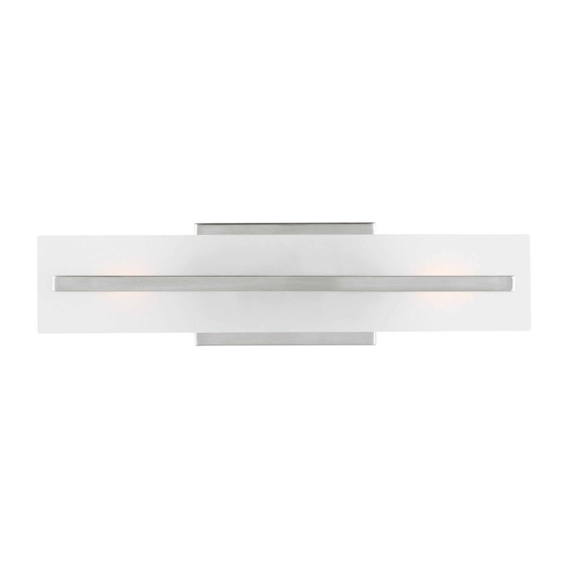 Dex 18" Small 2-Light Bathroom Vanity, Brushed Nickel Finish - Bees Lighting