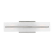 Dex 18" Small 2-Light LED Bathroom Vanity, Brushed Nickel Finish - Bees Lighting