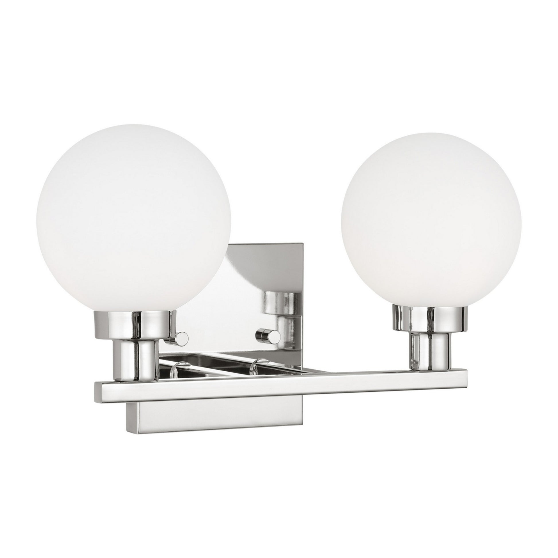 Clybourn 13" 2-Light Bathroom Vanity, Chrome Finish - Bees Lighting