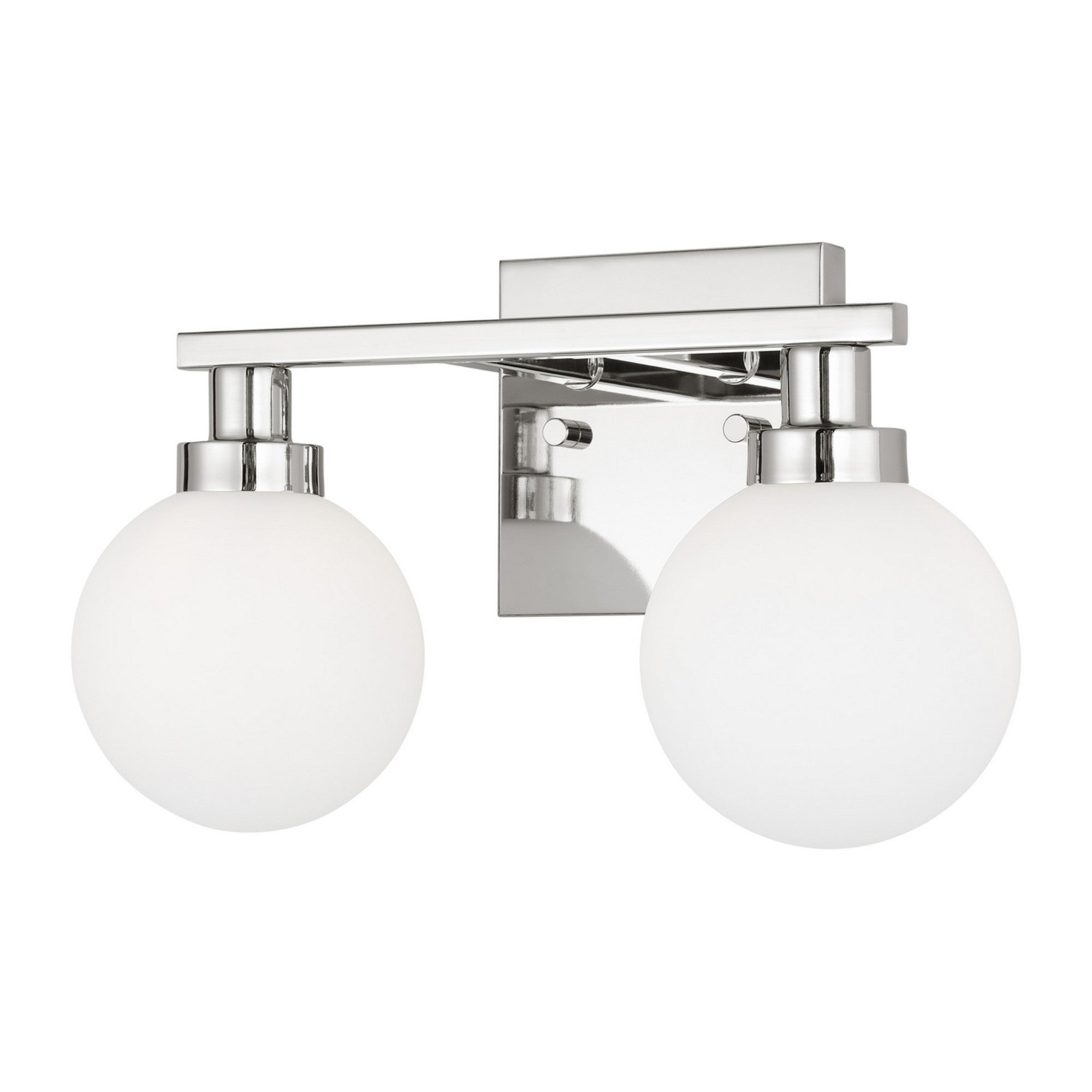 Clybourn 13" 2-Light Bathroom Vanity, Chrome Finish - Bees Lighting