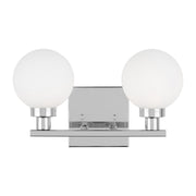 Clybourn 13" 2-Light Bathroom Vanity, Chrome Finish - Bees Lighting