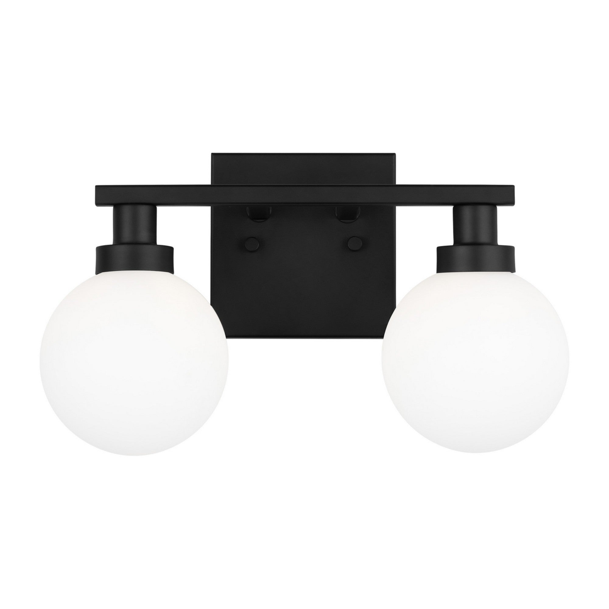 Clybourn 13" 2-Light Bathroom Vanity, Midnight Black Finish - Bees Lighting