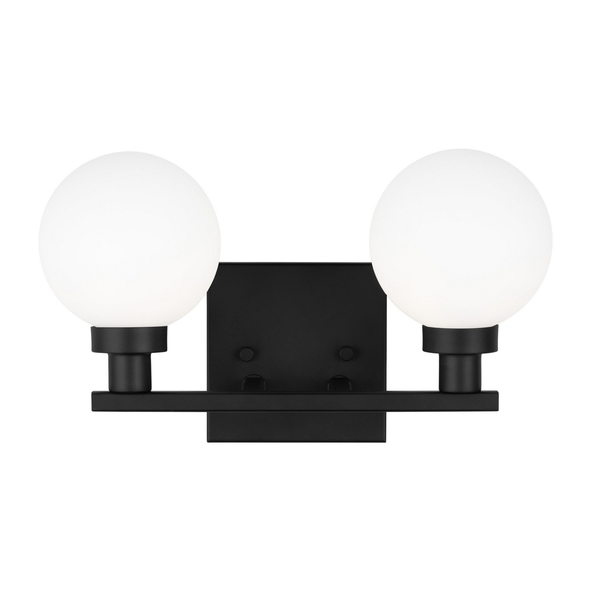 Clybourn 13" 2-Light Bathroom Vanity, Midnight Black Finish - Bees Lighting
