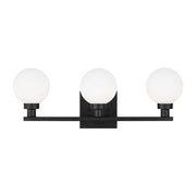 Clybourn 22" 3-Light Bathroom Vanity, Midnight Black Finish - Bees Lighting