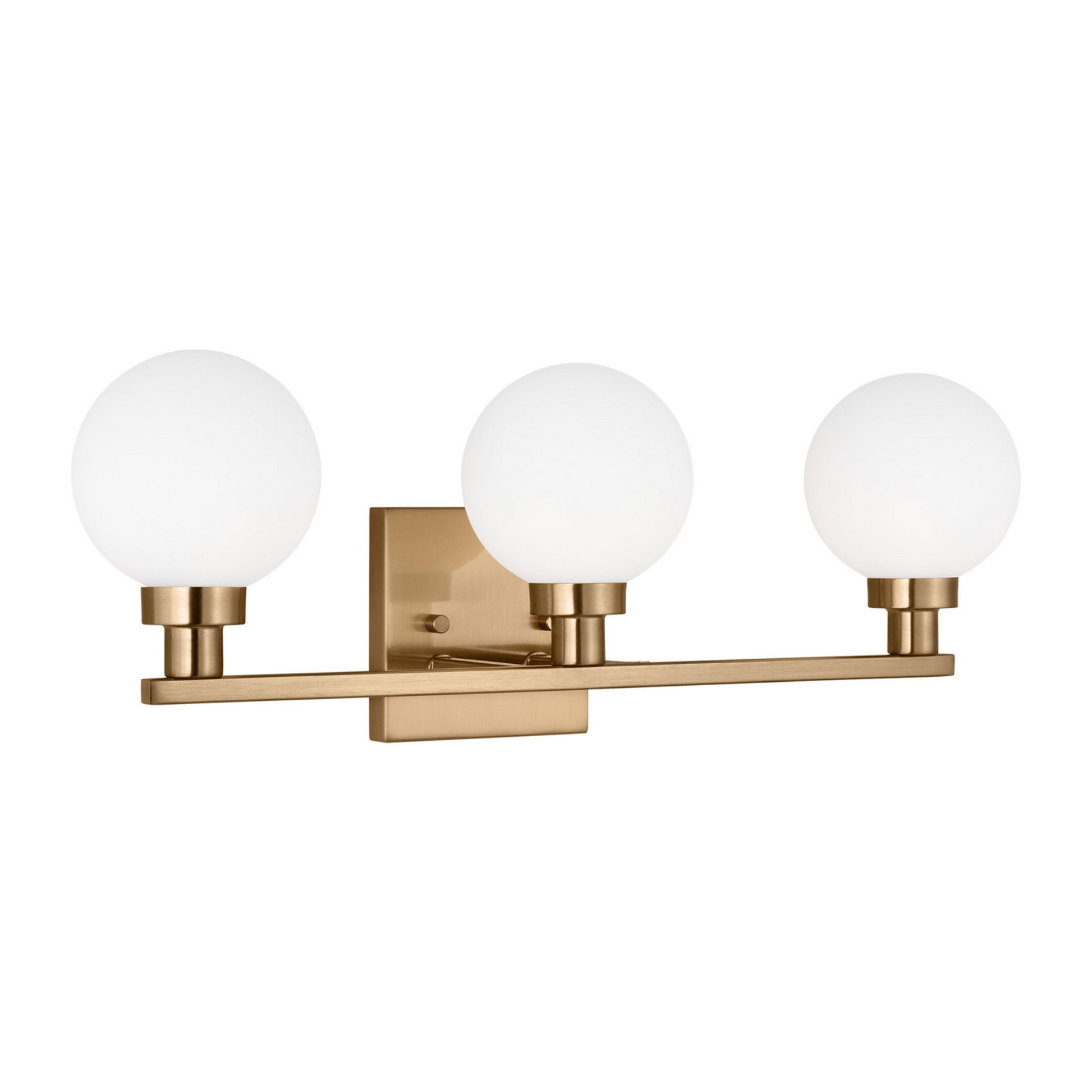 Clybourn 22" 3-Light Bathroom Vanity, Satin Brass Finish - Bees Lighting
