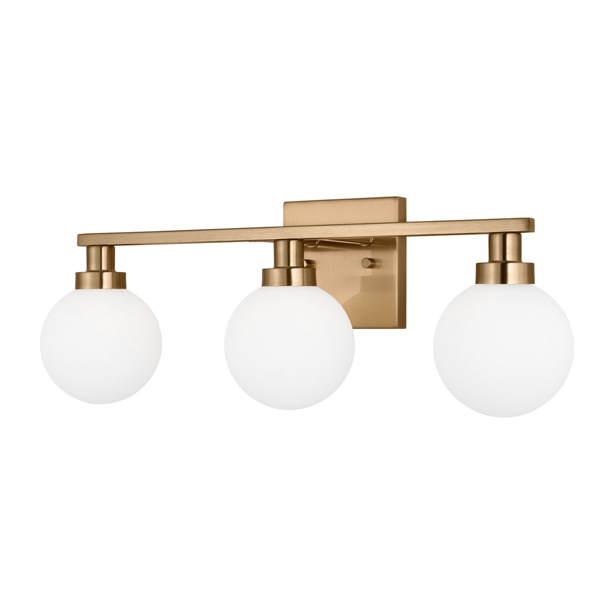 Clybourn 22" 3-Light Bathroom Vanity, Satin Brass Finish - Bees Lighting