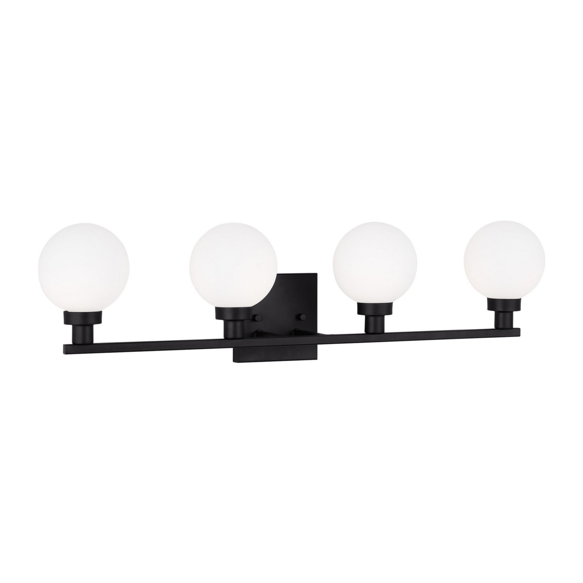 Clybourn 30" 4-Light Bathroom Vanity, Midnight Black Finish - Bees Lighting