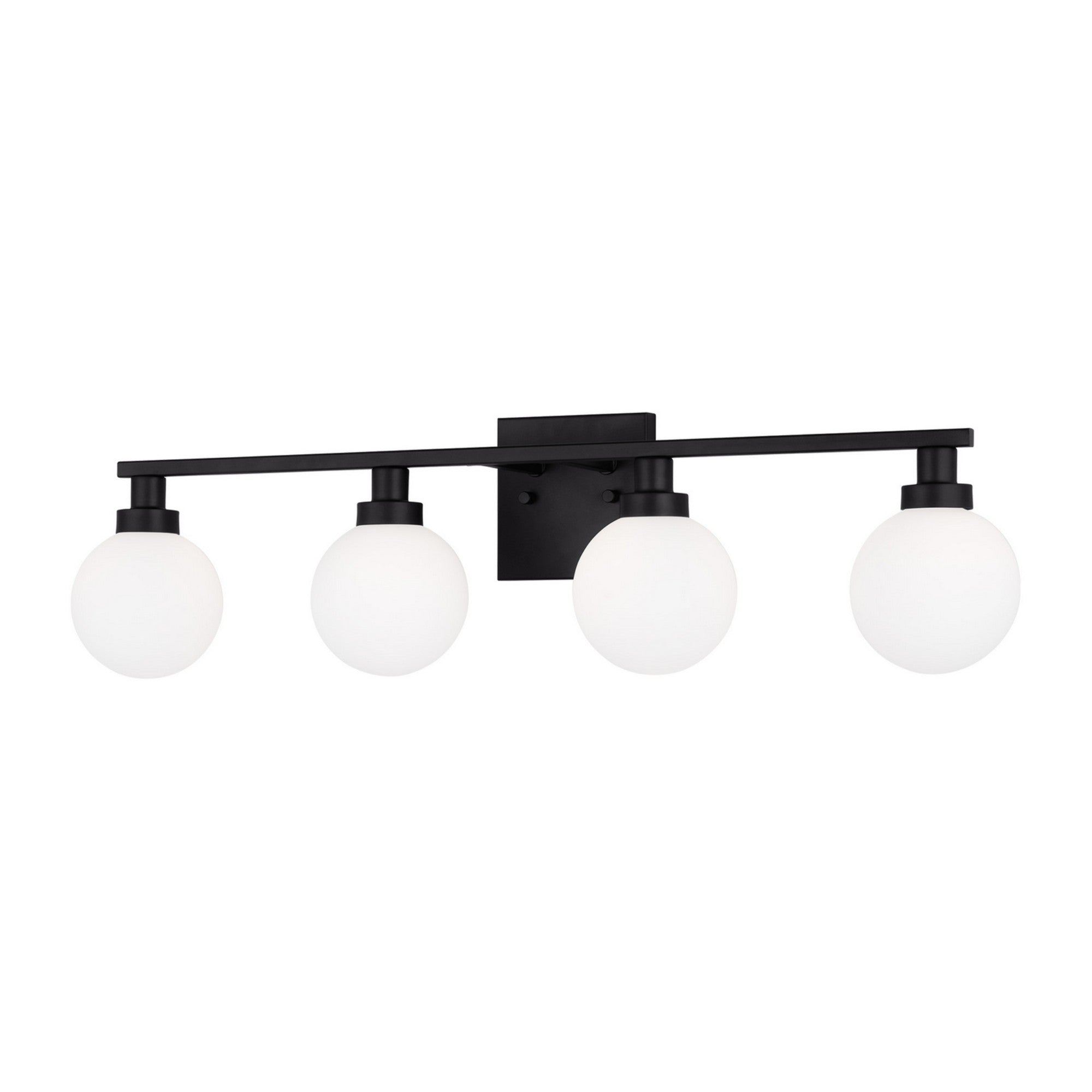Clybourn 30" 4-Light Bathroom Vanity, Midnight Black Finish - Bees Lighting