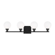 Clybourn 30" 4-Light Bathroom Vanity, Midnight Black Finish - Bees Lighting