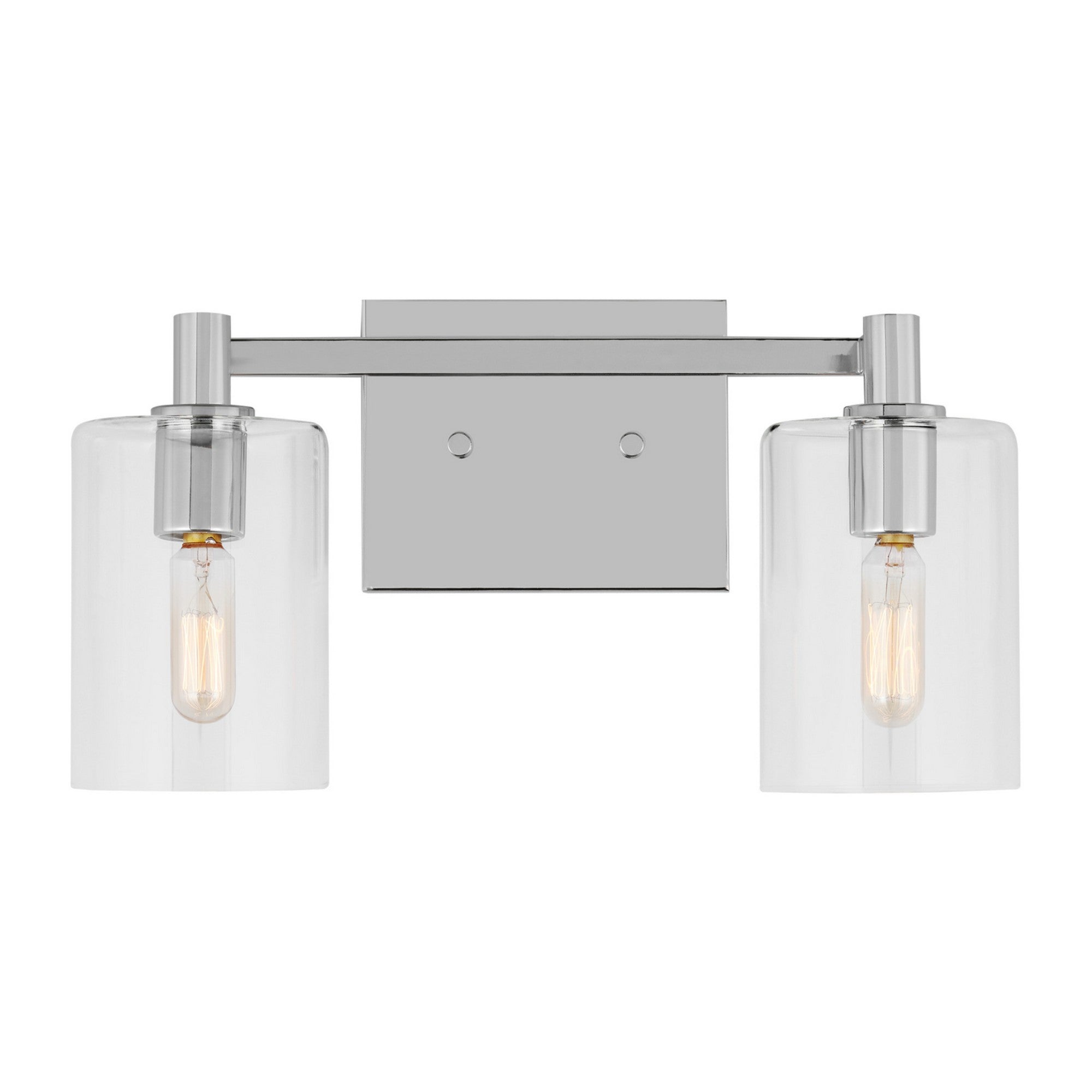 Fullton 14" 2-Light Bathroom Vanity, Chrome Finish - Bees Lighting