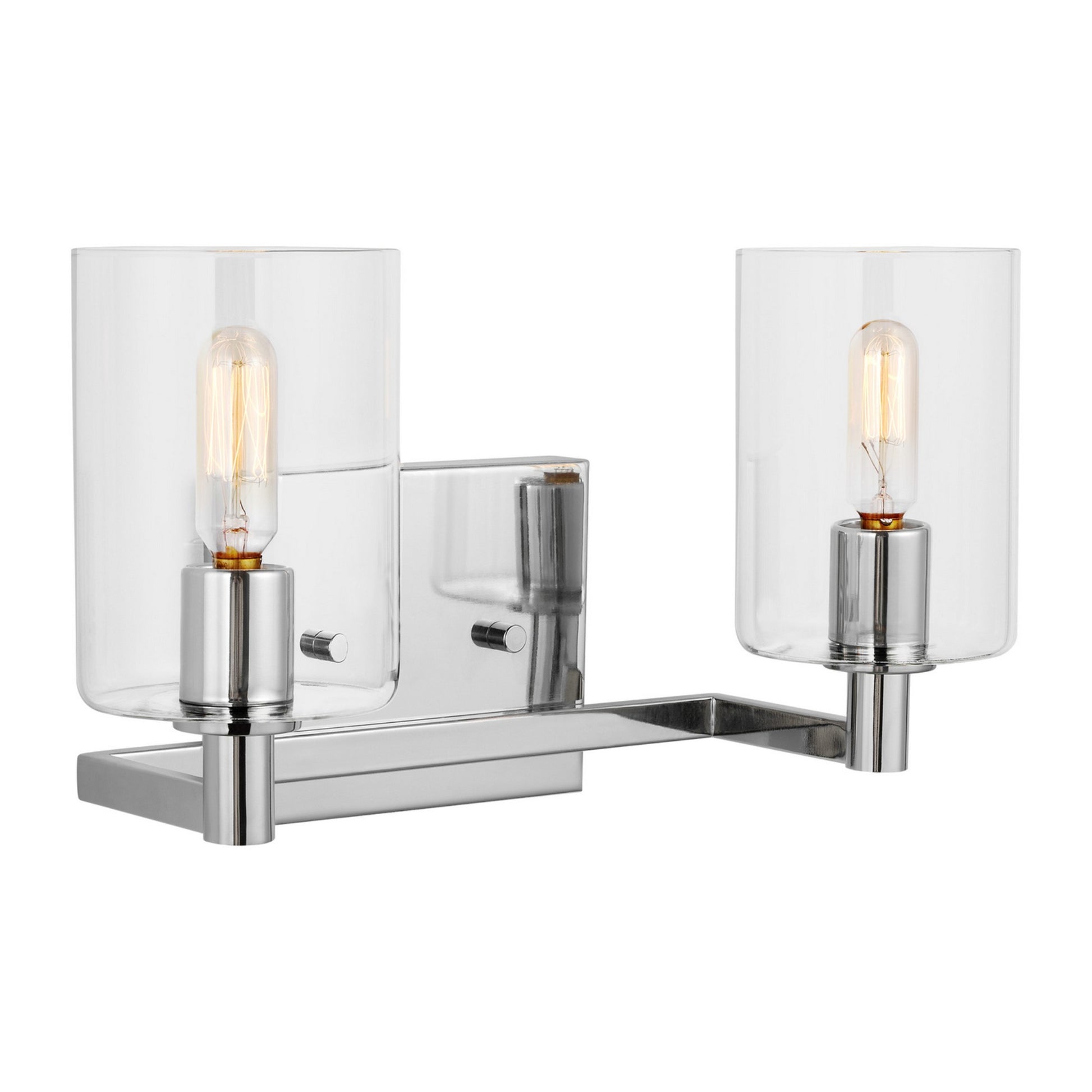 Fullton 14" 2-Light Bathroom Vanity, Chrome Finish - Bees Lighting