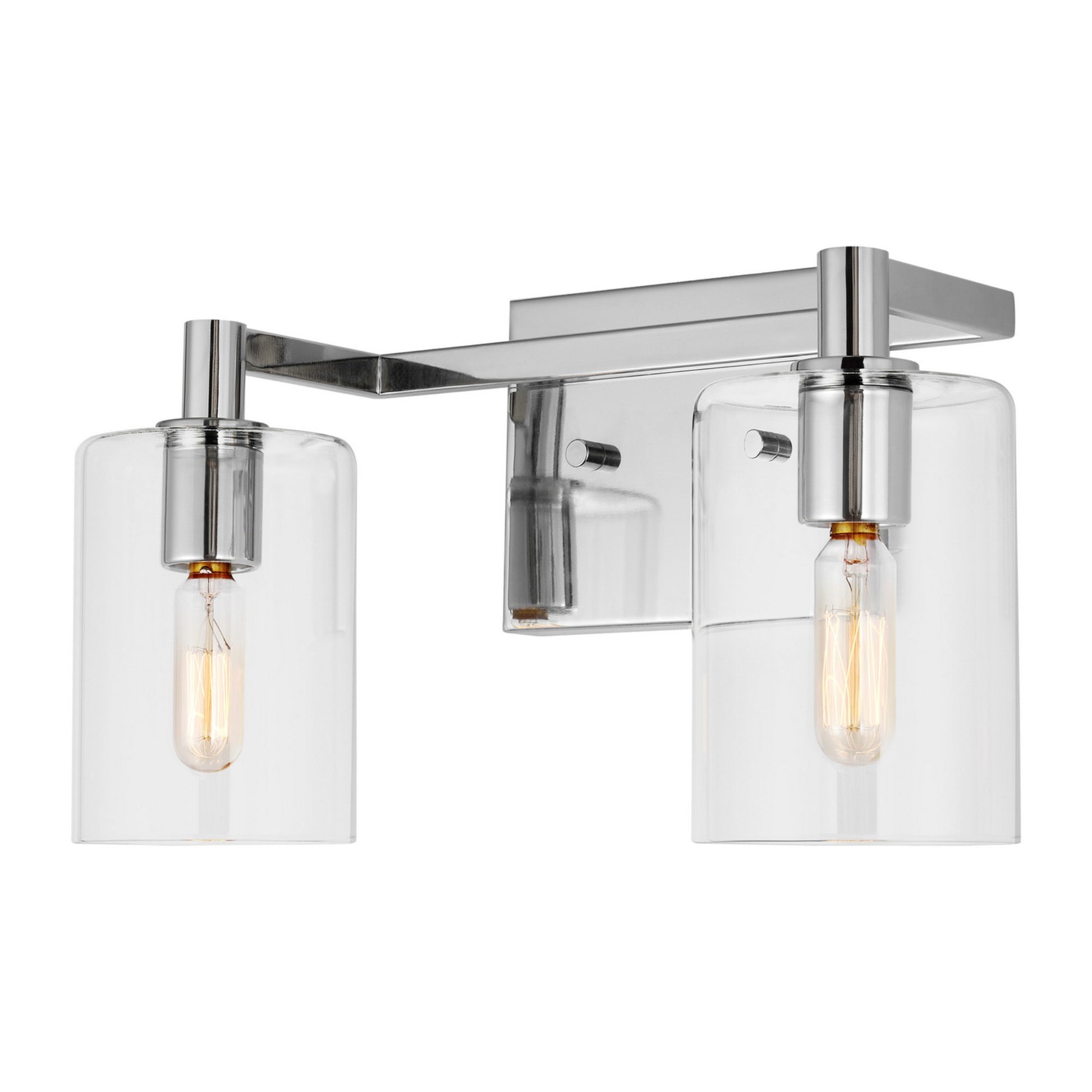 Fullton 14" 2-Light Bathroom Vanity, Chrome Finish - Bees Lighting