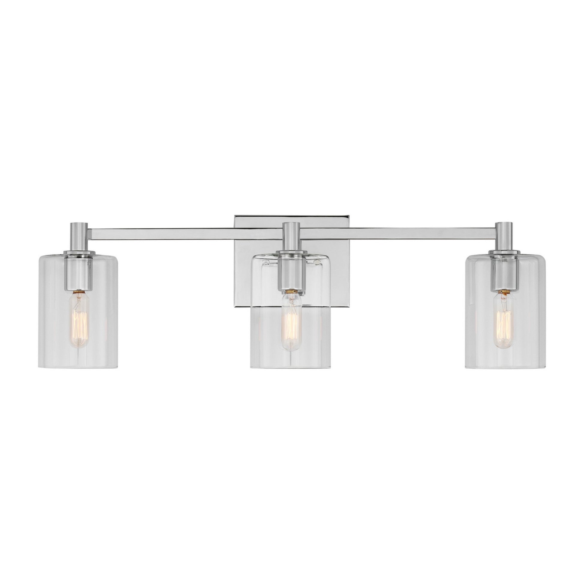 Fullton 25" 3-Light Bathroom Vanity, Chrome Finish - Bees Lighting