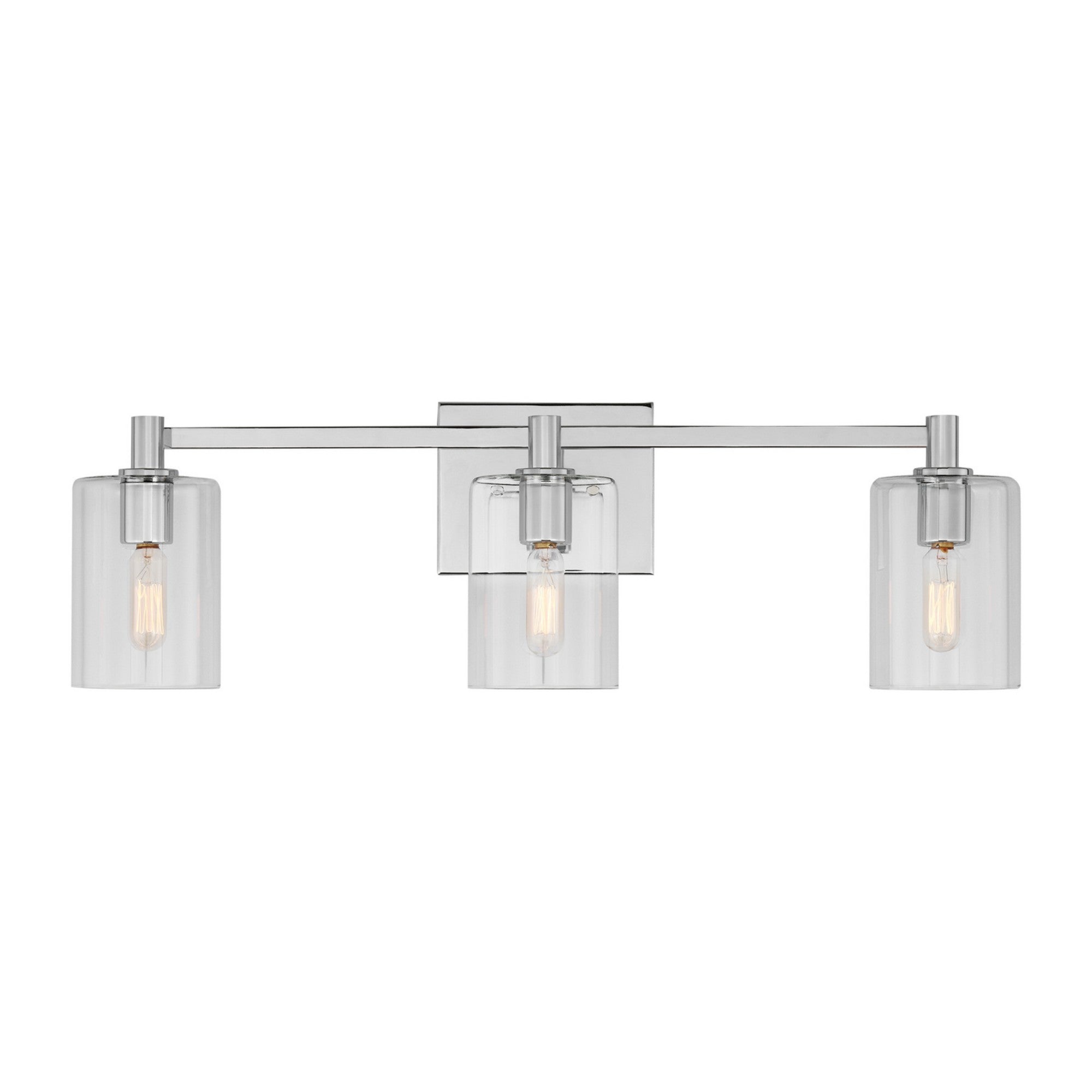 Fullton 25" 3-Light Bathroom Vanity, Chrome Finish - Bees Lighting