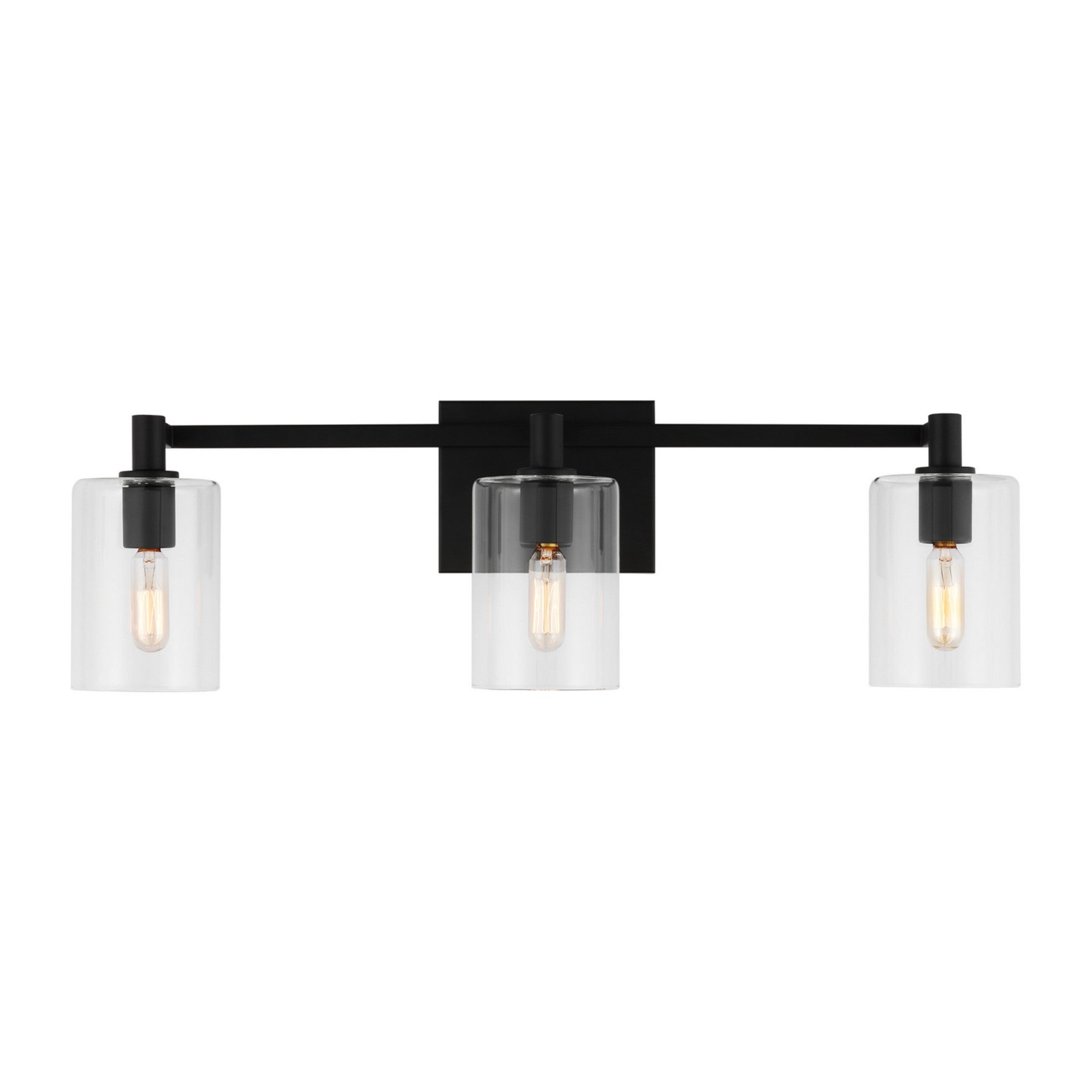 Fullton 25" 3-Light Bathroom Vanity, Midnight Black Finish - Bees Lighting