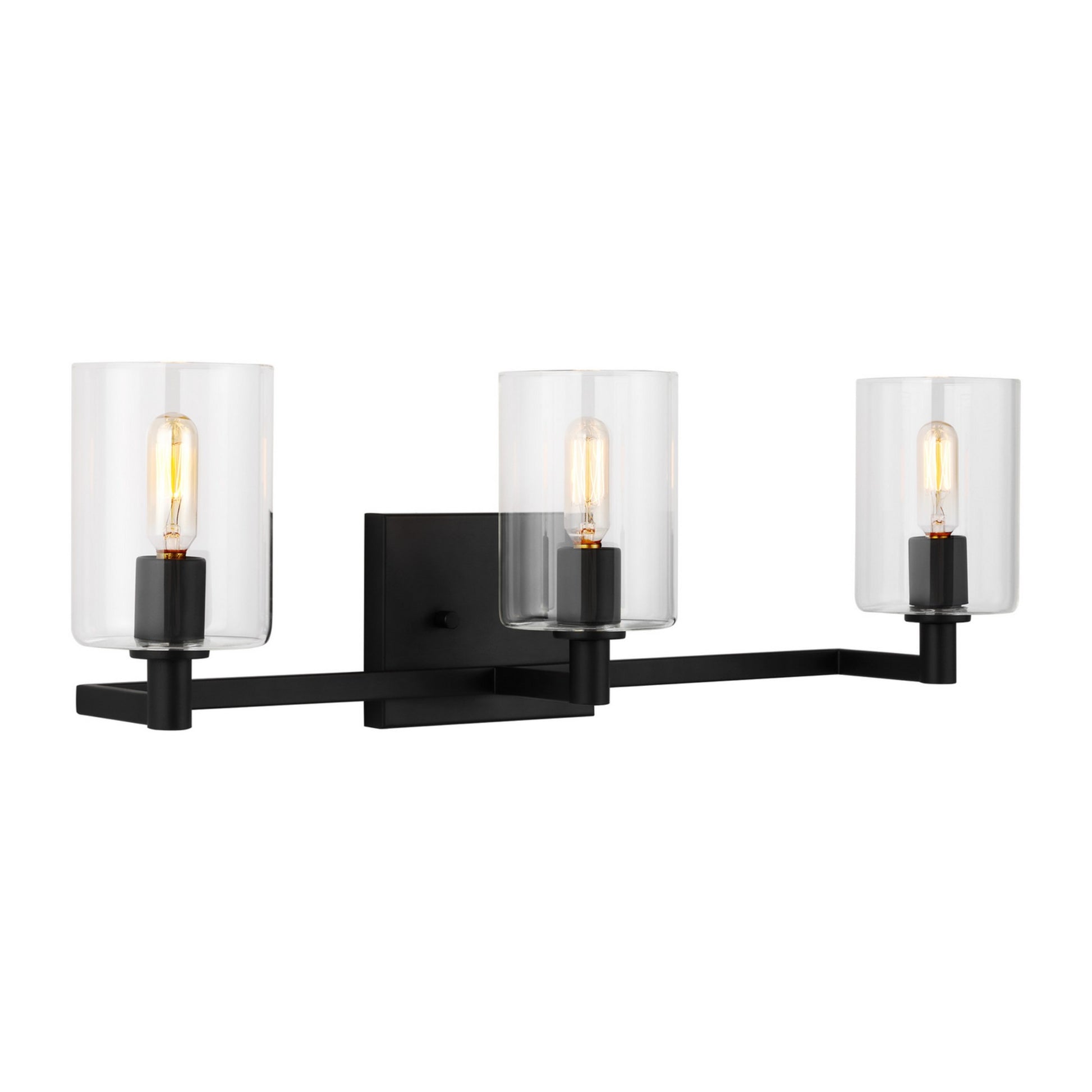 Fullton 25" 3-Light Bathroom Vanity, Midnight Black Finish - Bees Lighting