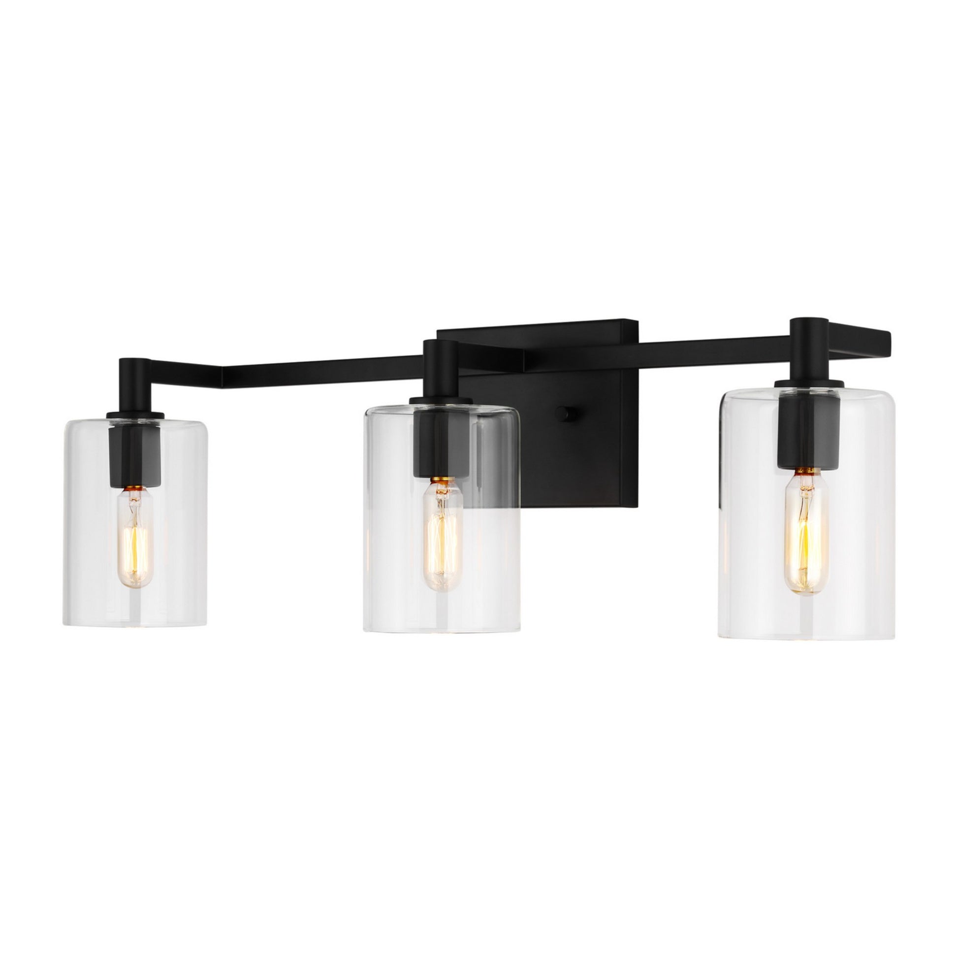 Fullton 25" 3-Light Bathroom Vanity, Midnight Black Finish - Bees Lighting