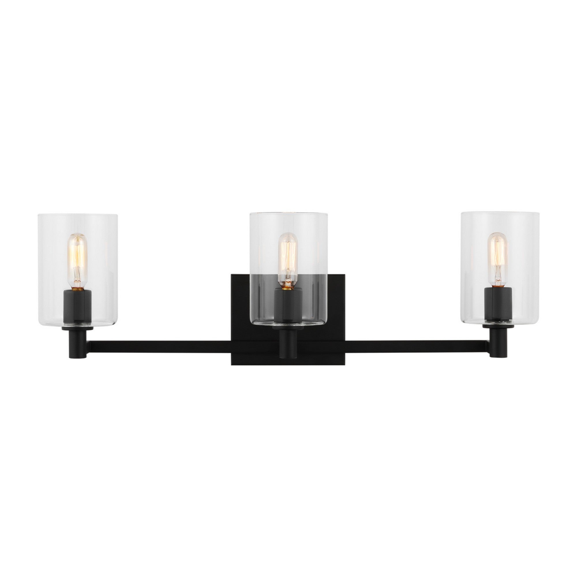 Fullton 25" 3-Light Bathroom Vanity, Midnight Black Finish - Bees Lighting