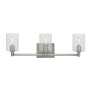 Fullton 25" 3-Light Bathroom Vanity, Brushed Nickel Finish - Bees Lighting