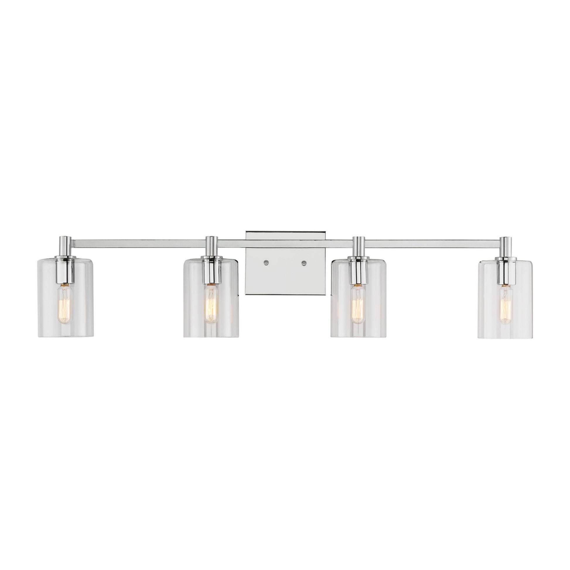 Fullton 35" 4-Light Bathroom Vanity, Chrome Finish - Bees Lighting