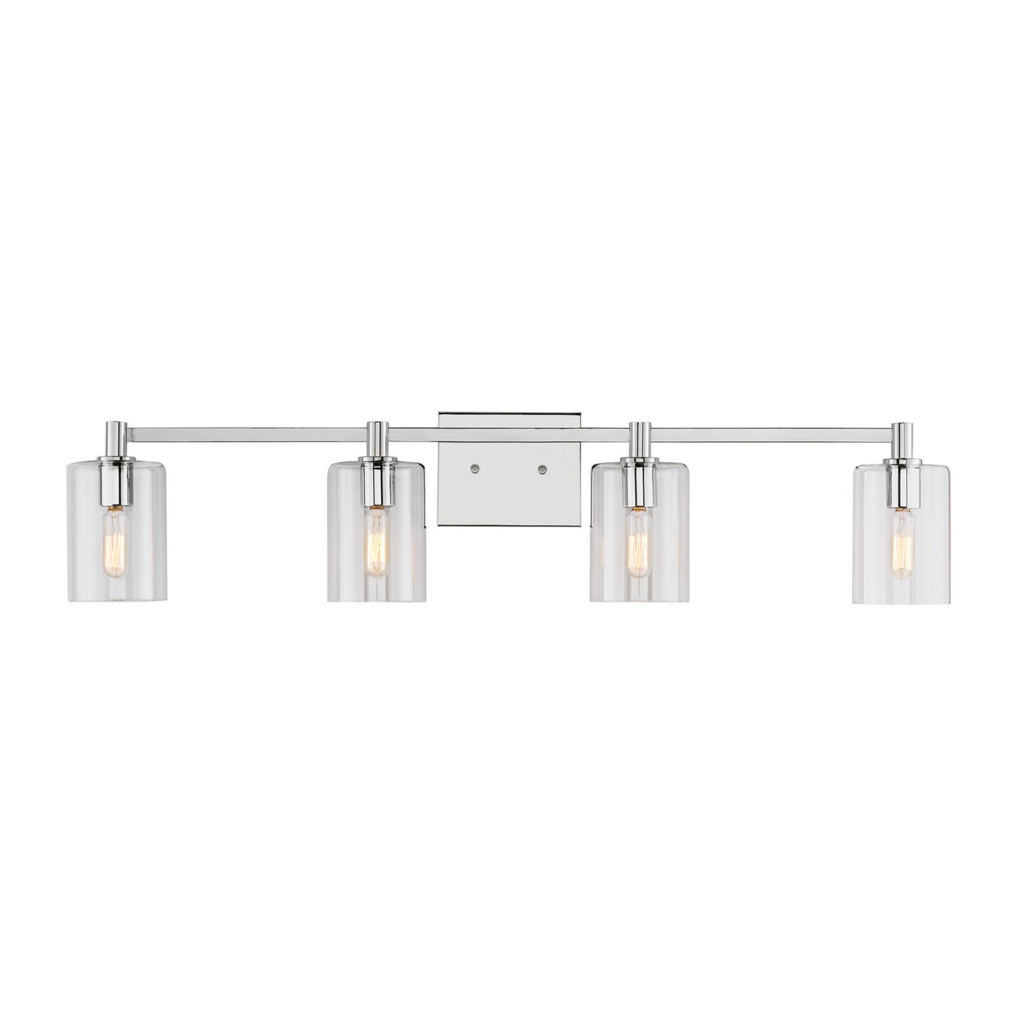 Fullton 35" 4-Light Bathroom Vanity, Chrome Finish - Bees Lighting