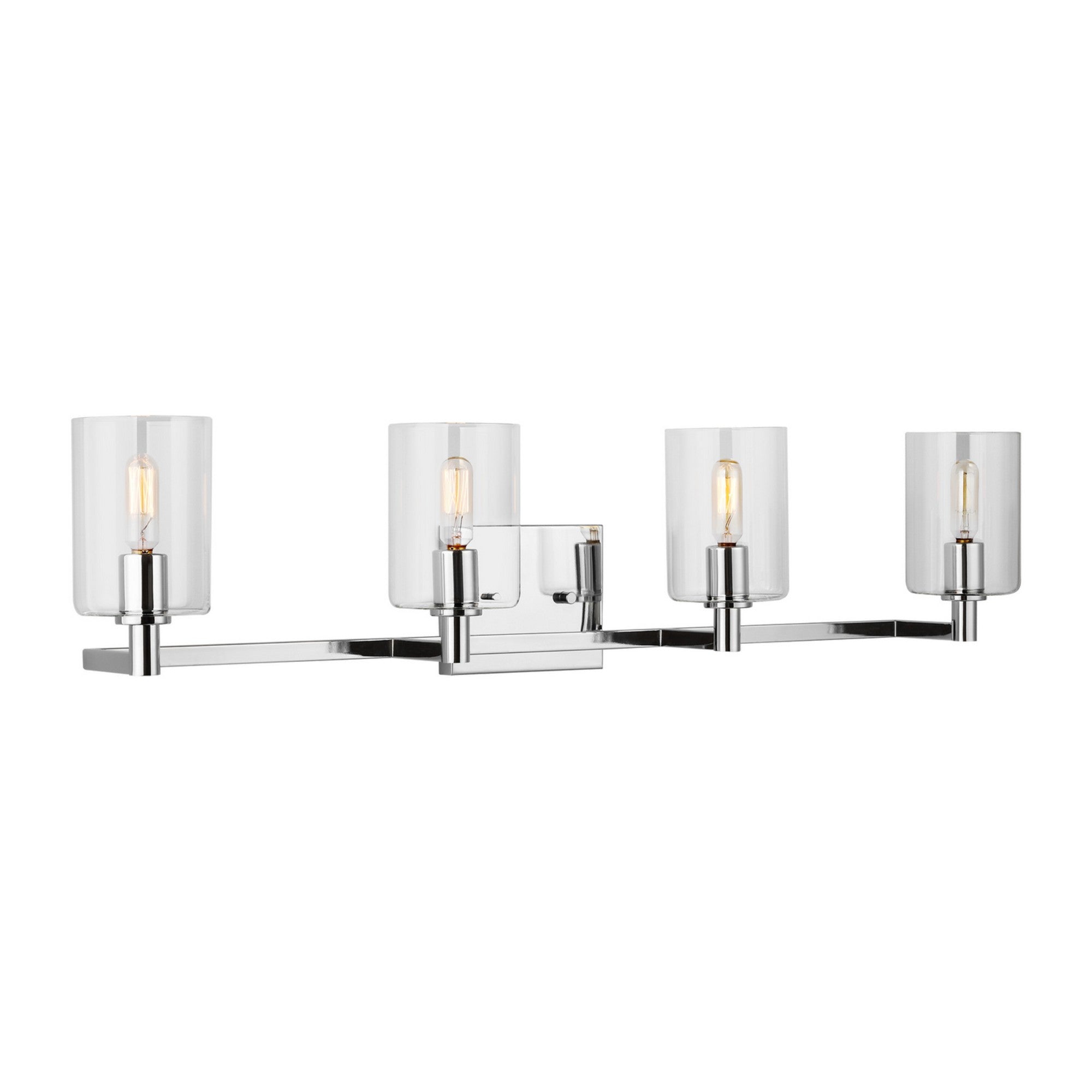 Fullton 35" 4-Light Bathroom Vanity, Chrome Finish - Bees Lighting