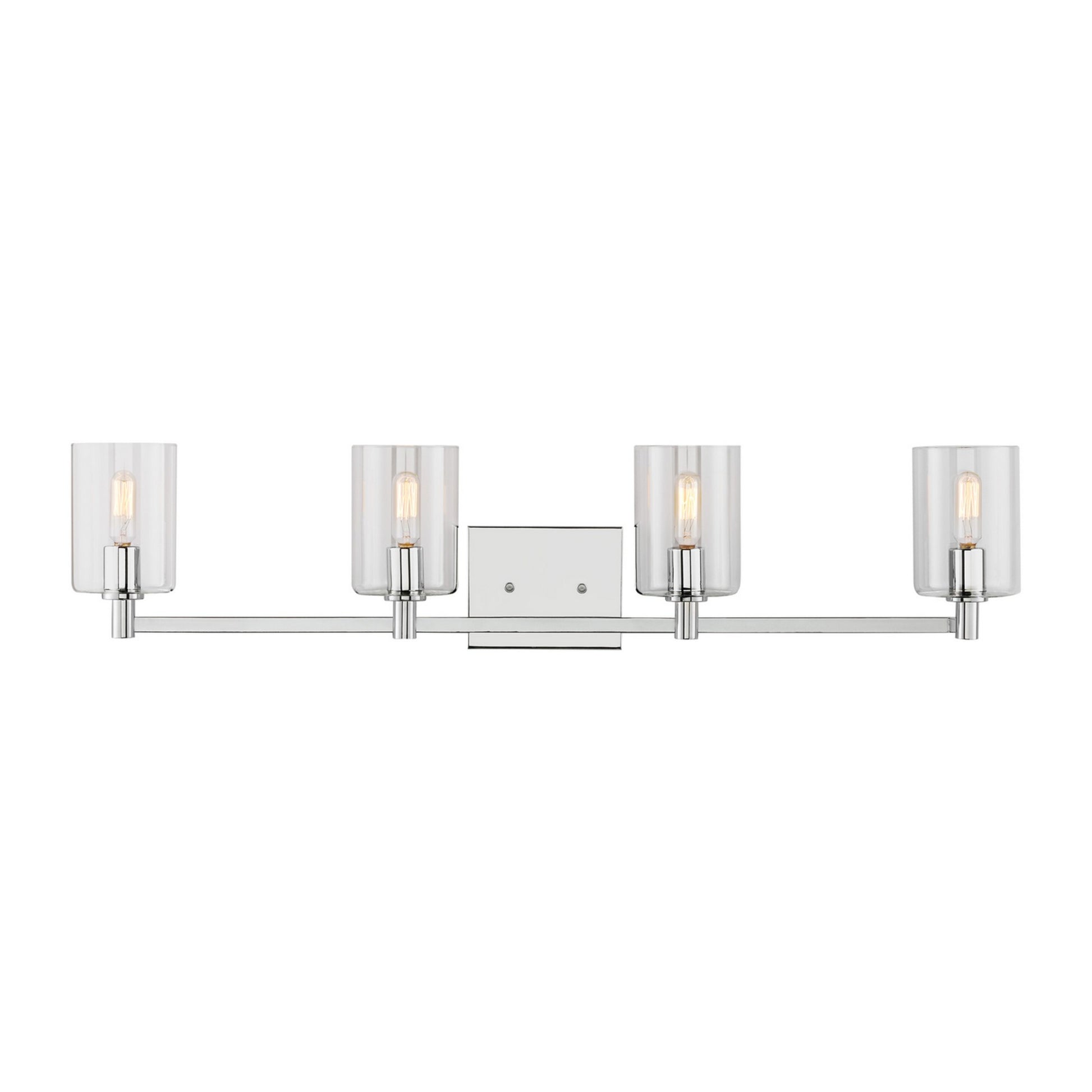 Fullton 35" 4-Light Bathroom Vanity, Chrome Finish - Bees Lighting