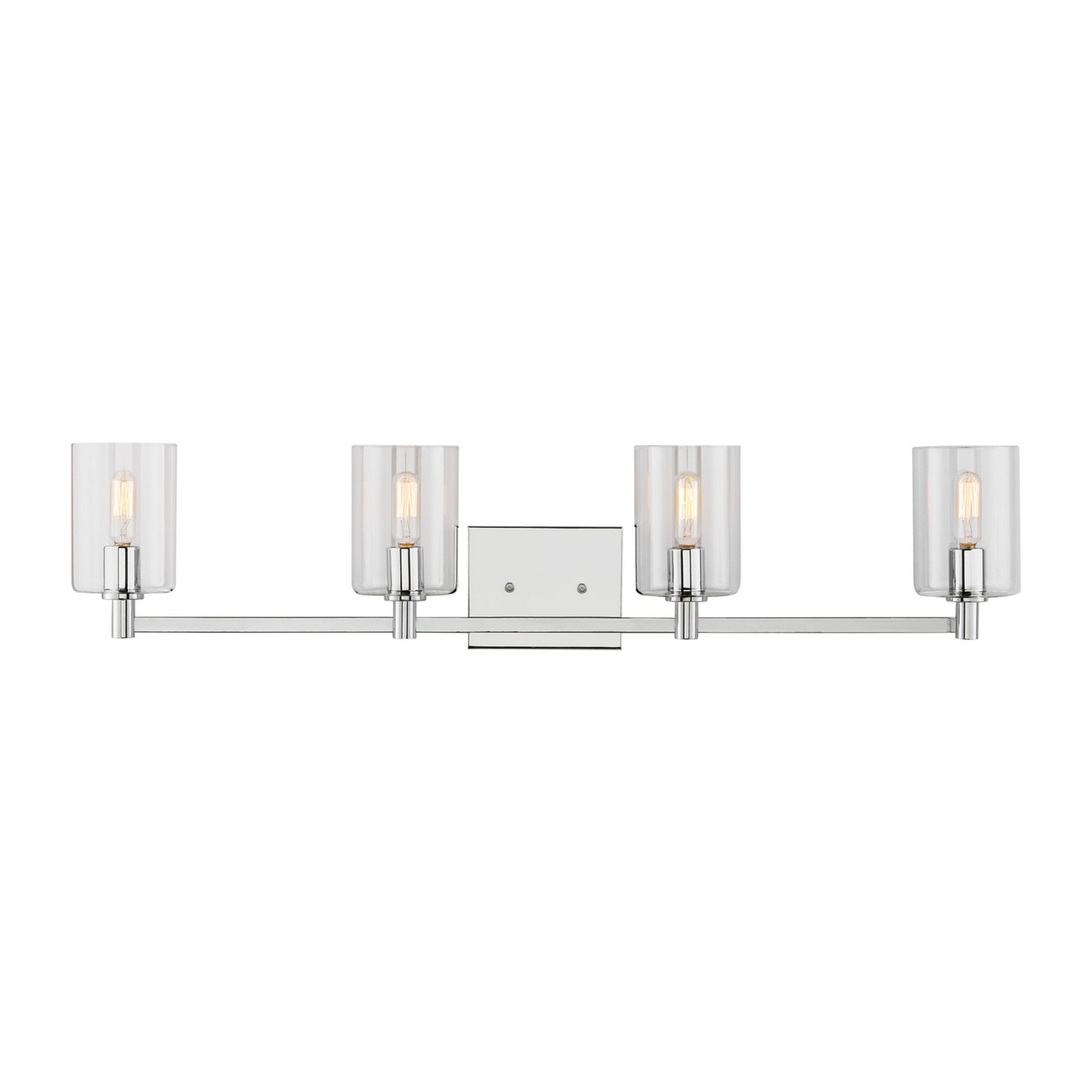 Fullton 35" 4-Light Bathroom Vanity, Chrome Finish - Bees Lighting