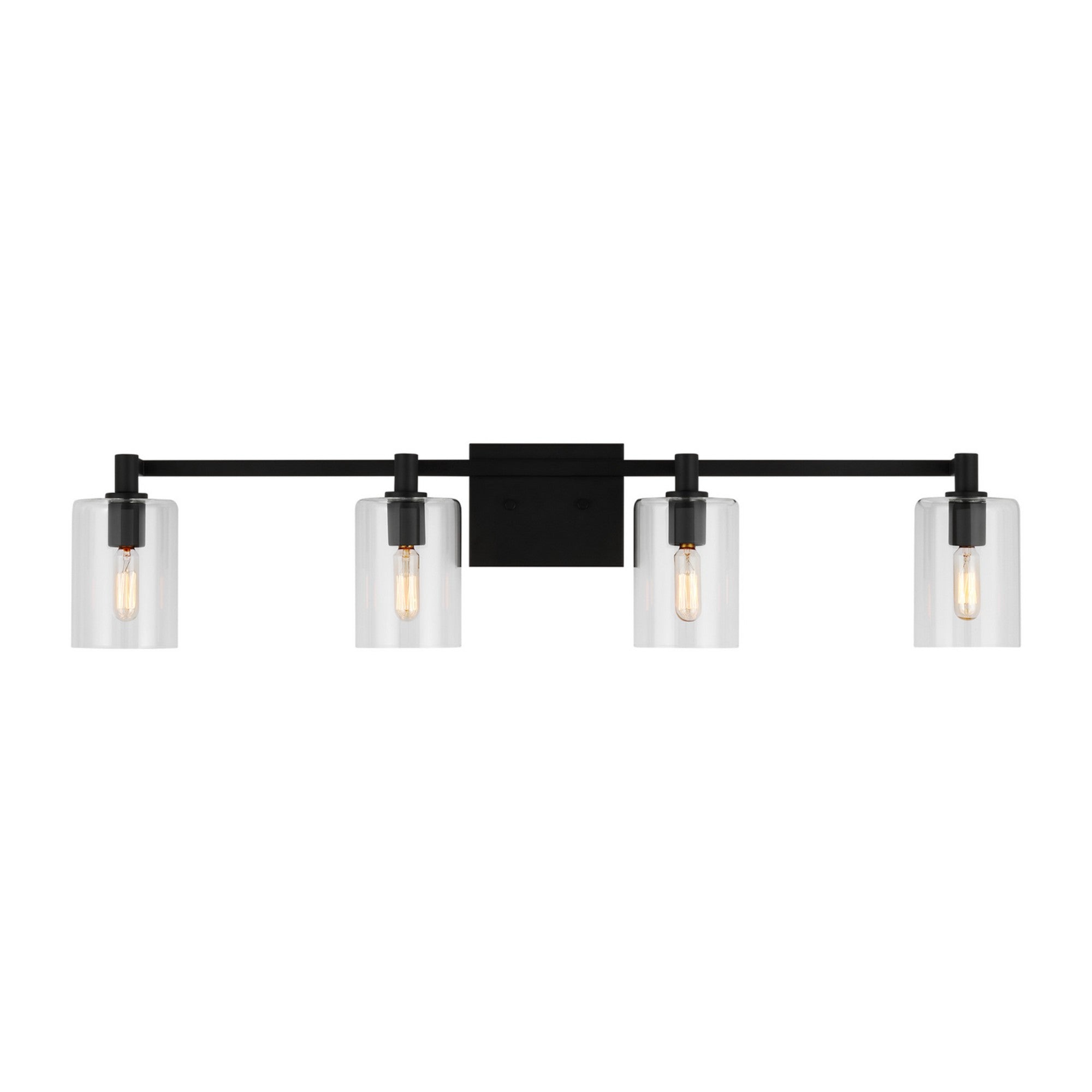 Fullton 35" 4-Light Bathroom Vanity, Midnight Black Finish - Bees Lighting