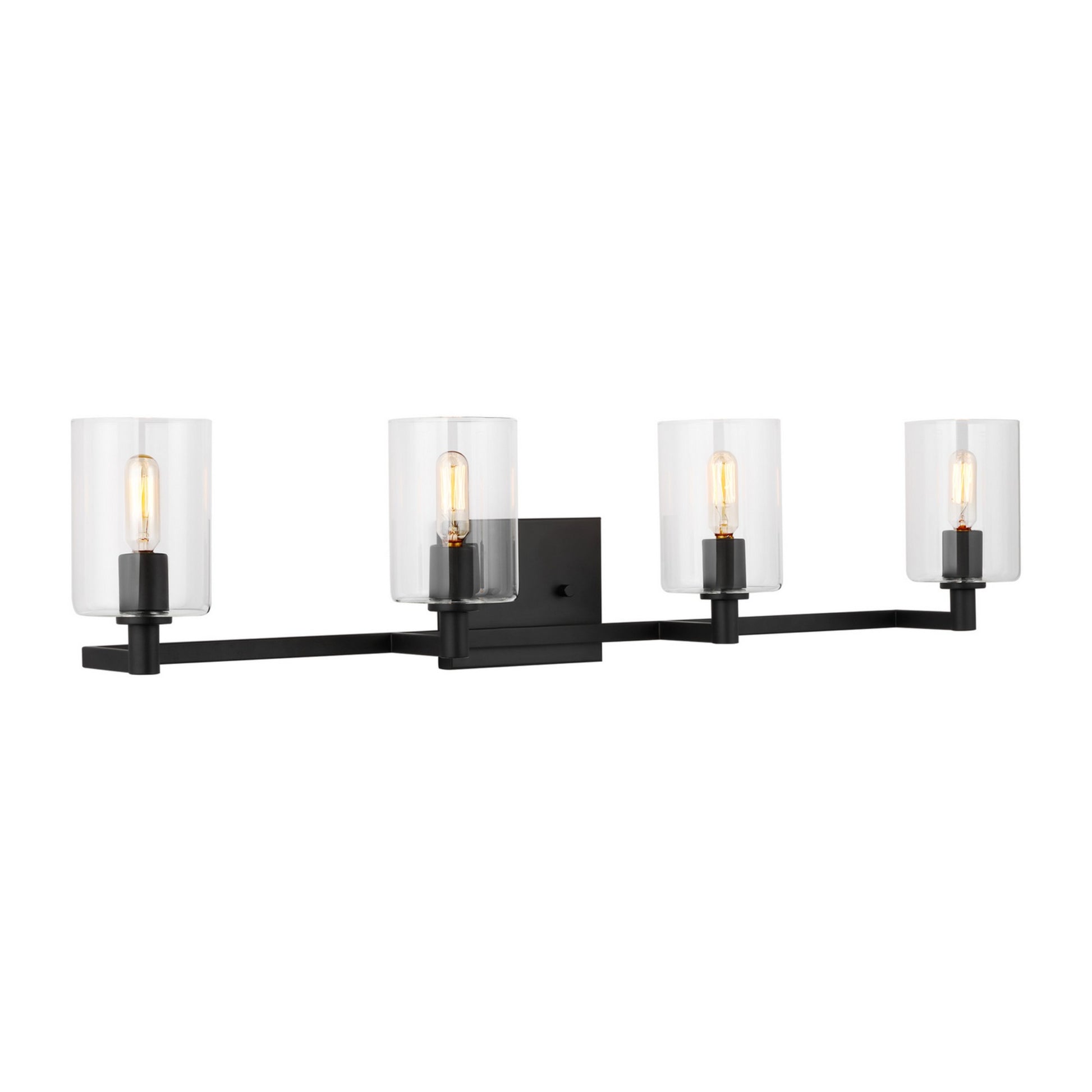 Fullton 35" 4-Light Bathroom Vanity, Midnight Black Finish - Bees Lighting