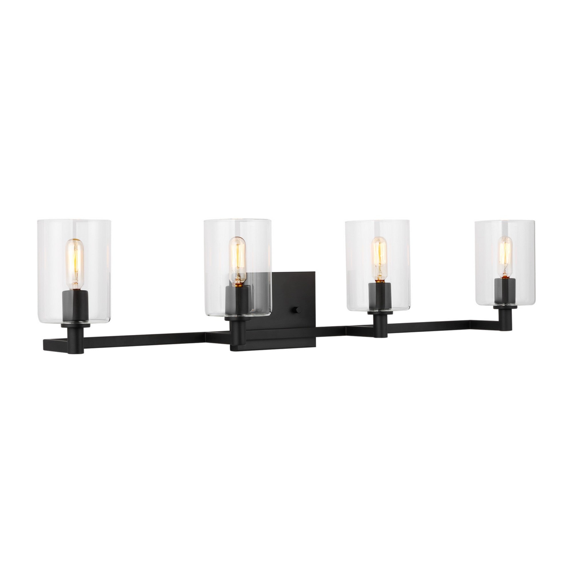 Fullton 35" 4-Light Bathroom Vanity, Midnight Black Finish - Bees Lighting