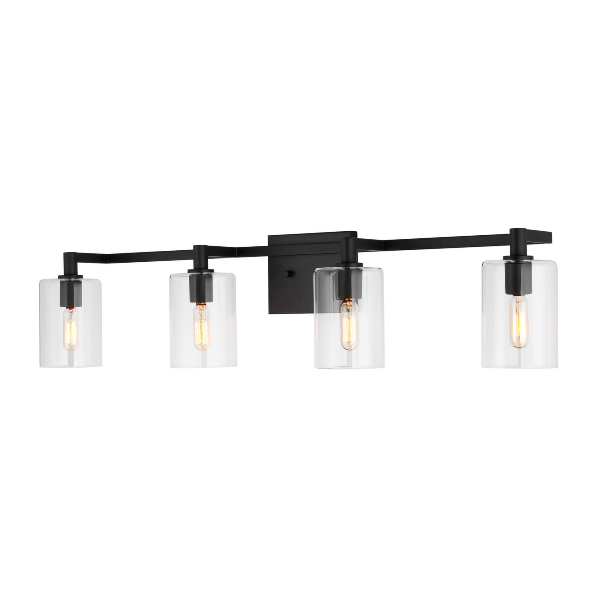 Fullton 35" 4-Light Bathroom Vanity, Midnight Black Finish - Bees Lighting
