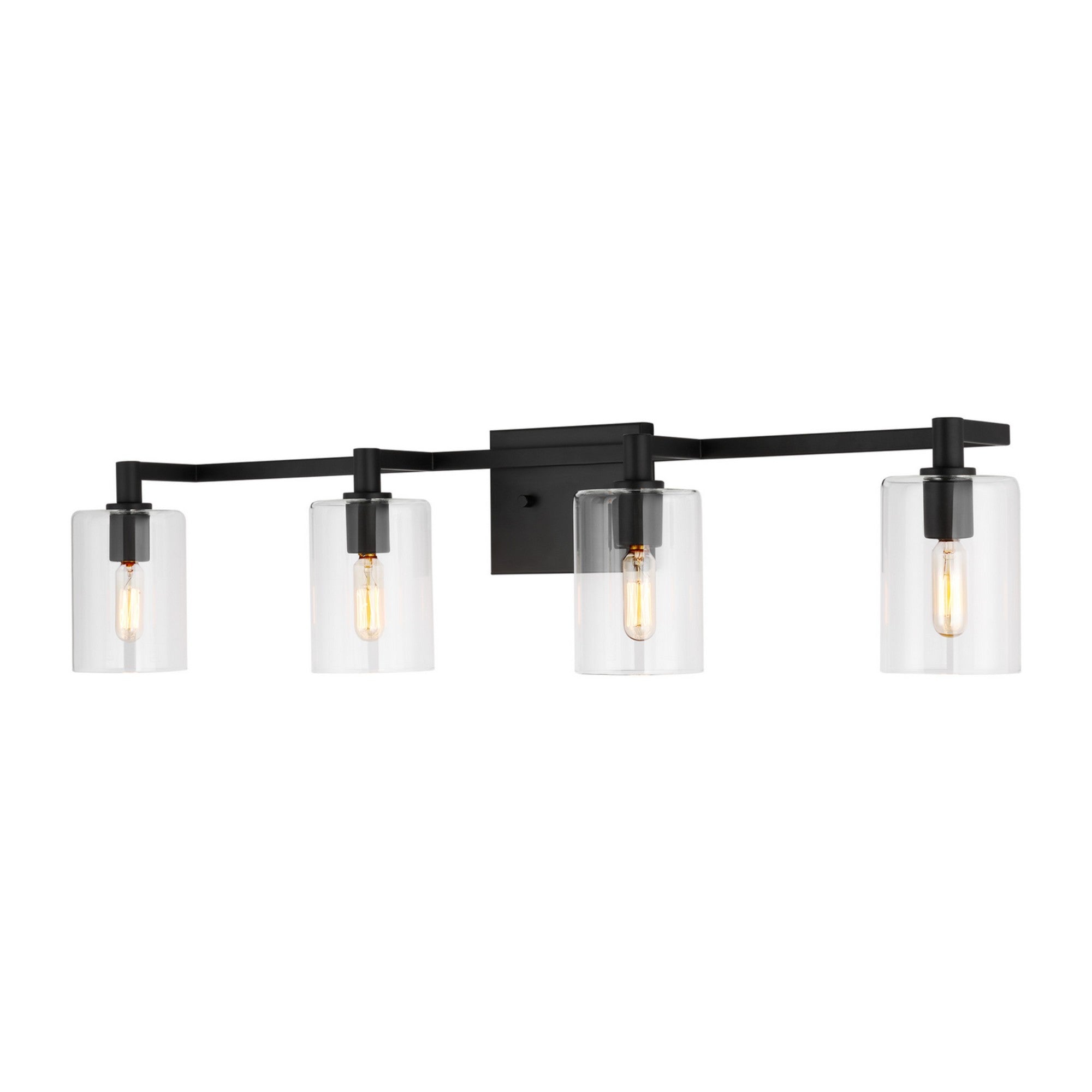 Fullton 35" 4-Light Bathroom Vanity, Midnight Black Finish - Bees Lighting