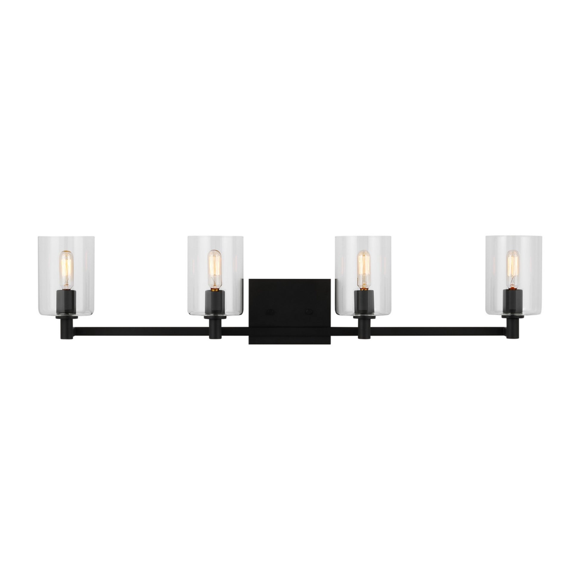 Fullton 35" 4-Light Bathroom Vanity, Midnight Black Finish - Bees Lighting