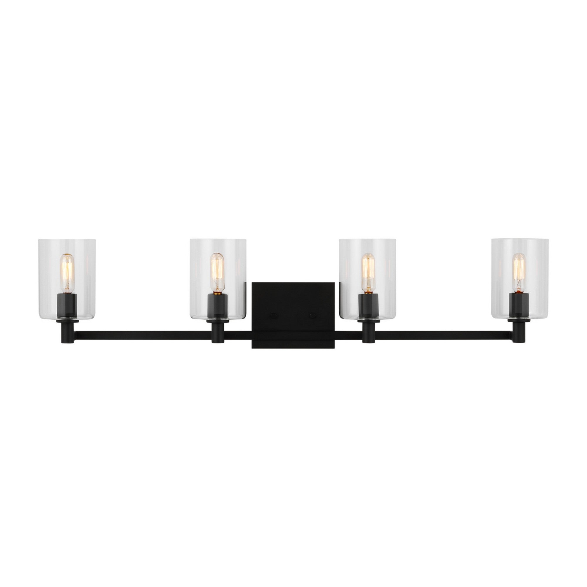 Fullton 35" 4-Light Bathroom Vanity, Midnight Black Finish - Bees Lighting