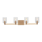 Fullton 35" 4-Light Bathroom Vanity, Satin Brass Finish - Bees Lighting