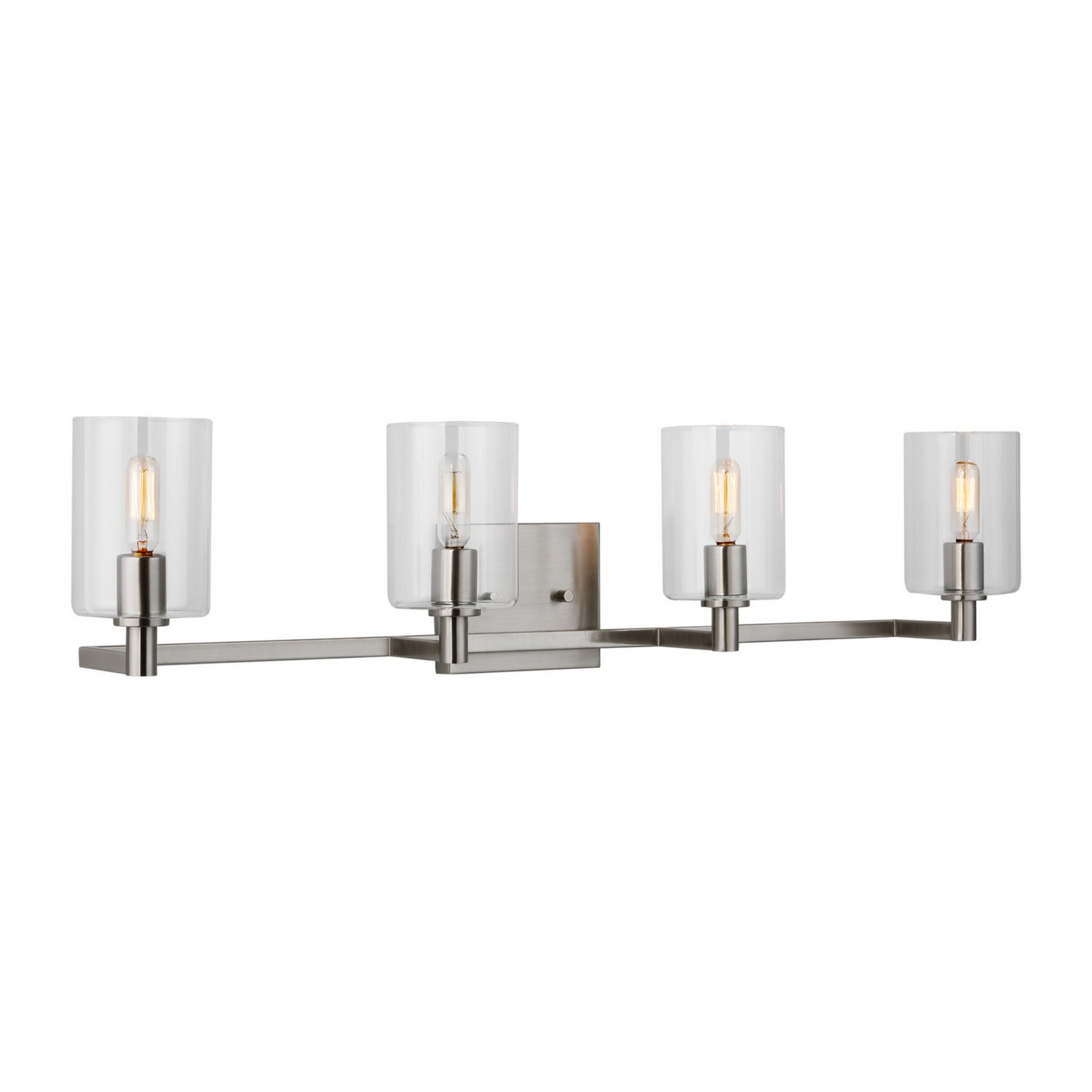 Fullton 35" 4-Light Bathroom Vanity, Brushed Nickel Finish - Bees Lighting